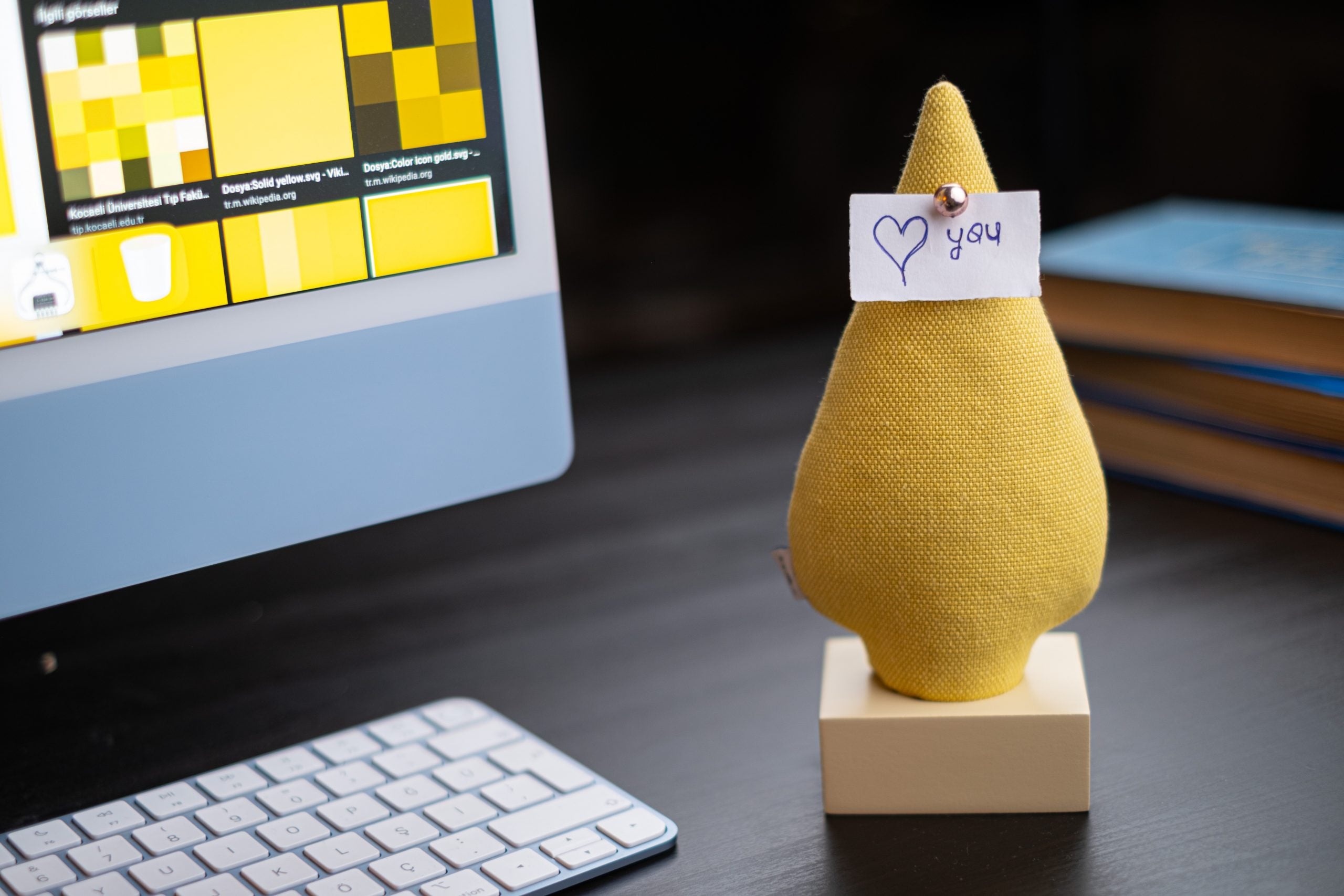 Kayigo-Woody Krem üçlü Ofis Seti Sarı Ladin-Masaüstü Organizer-5-Milagron.com