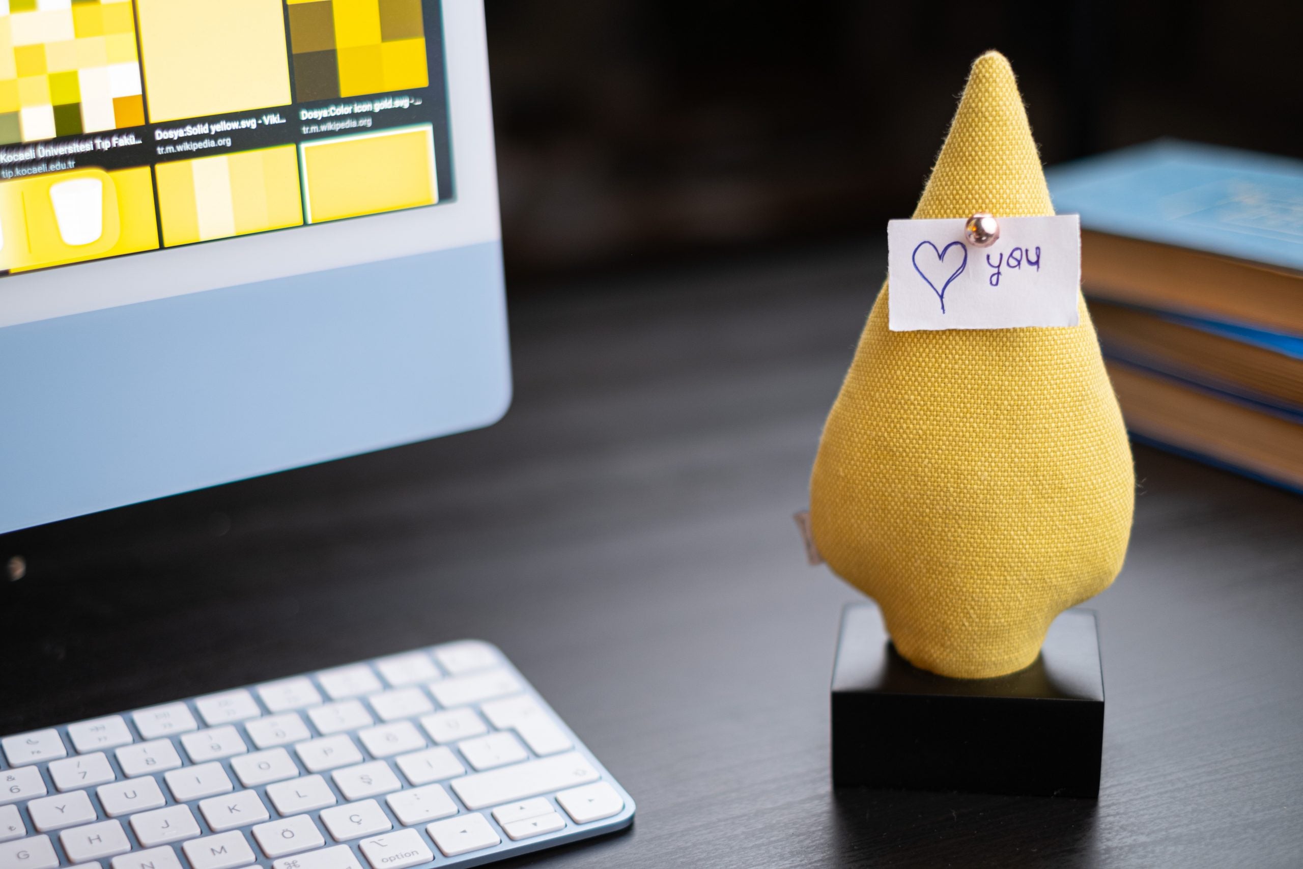 Kayigo-Woody Siyah üçlü Ofis Seti Sarı Ladin-Masaüstü Organizer-5-Milagron.com