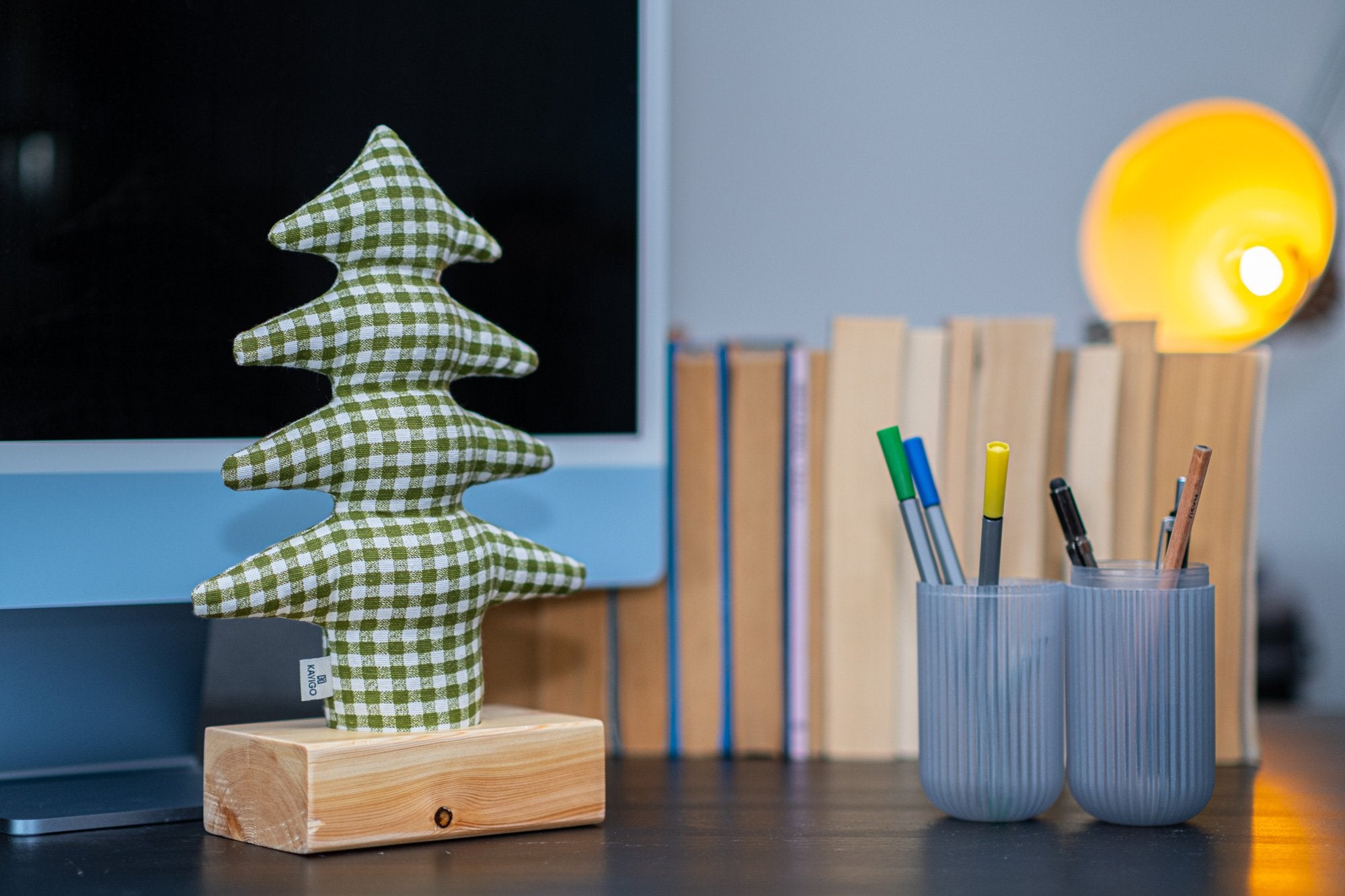 Kayigo-çam Xl Lavanta Dolgulu Notluk Pötikareli-Masaüstü Organizer-3-Milagron.com