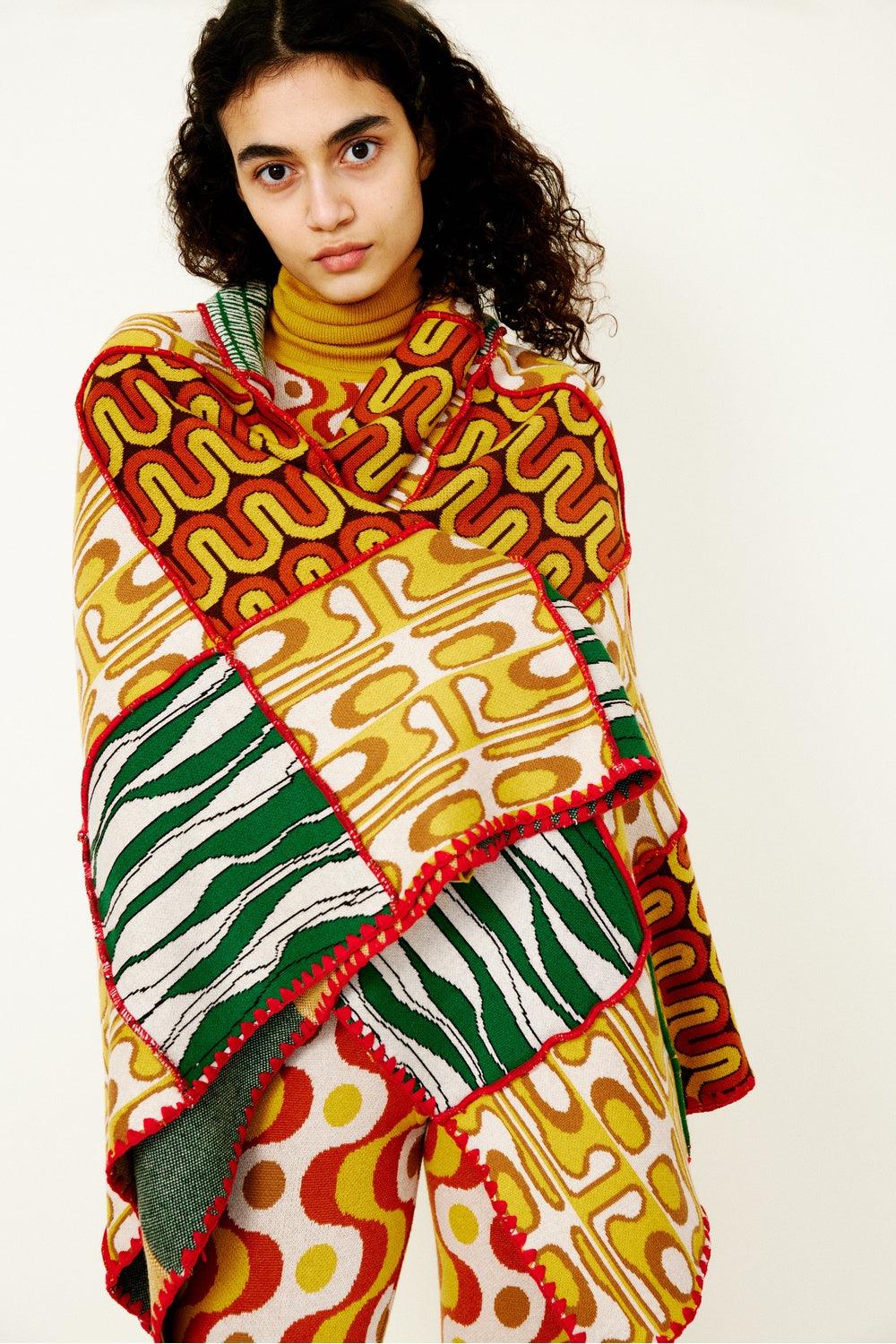 Knitly Studio-Patchy Knit Blanket-Koltuk Örtüsü-1-Milagron.com