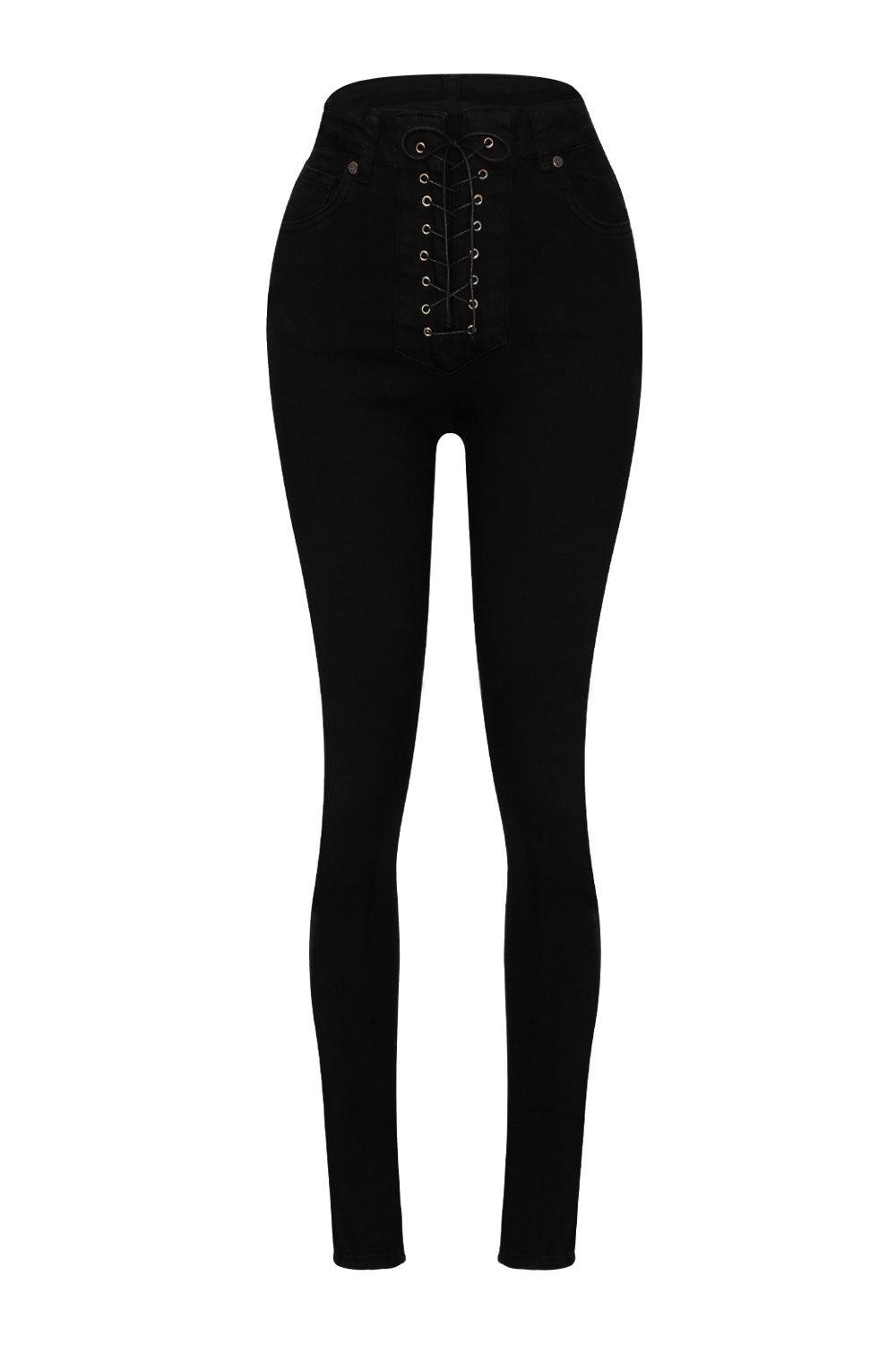 LA LOUVE-Lierre Siyah Pantolon-Pantolon-1-Milagron.com