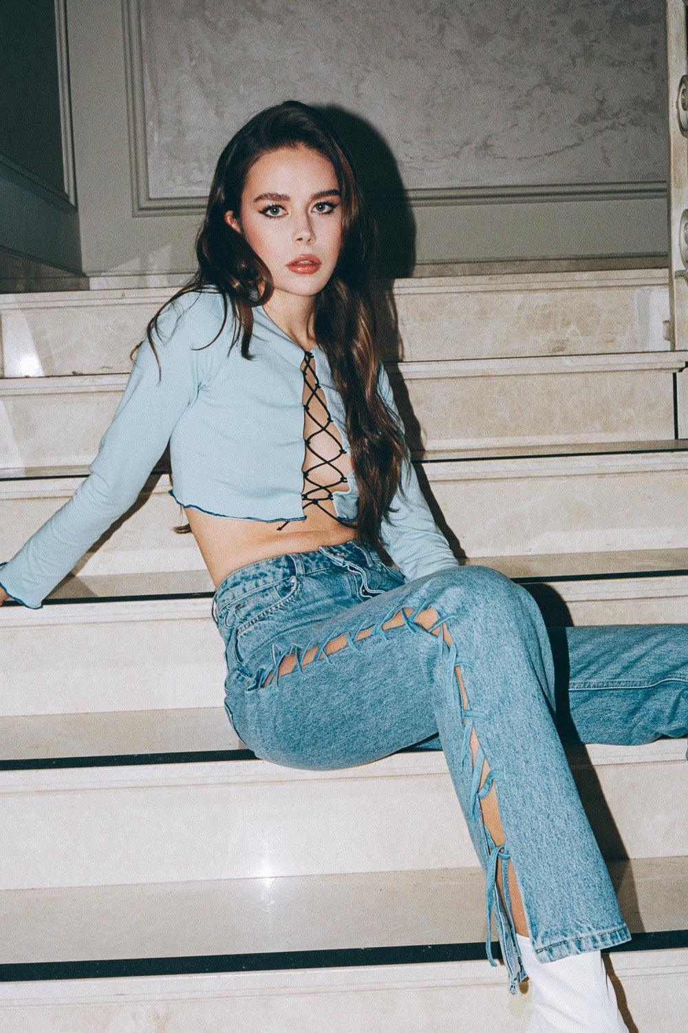 LA LOUVE-Lupa Mavi Büstiyer-Top-4-Milagron.com