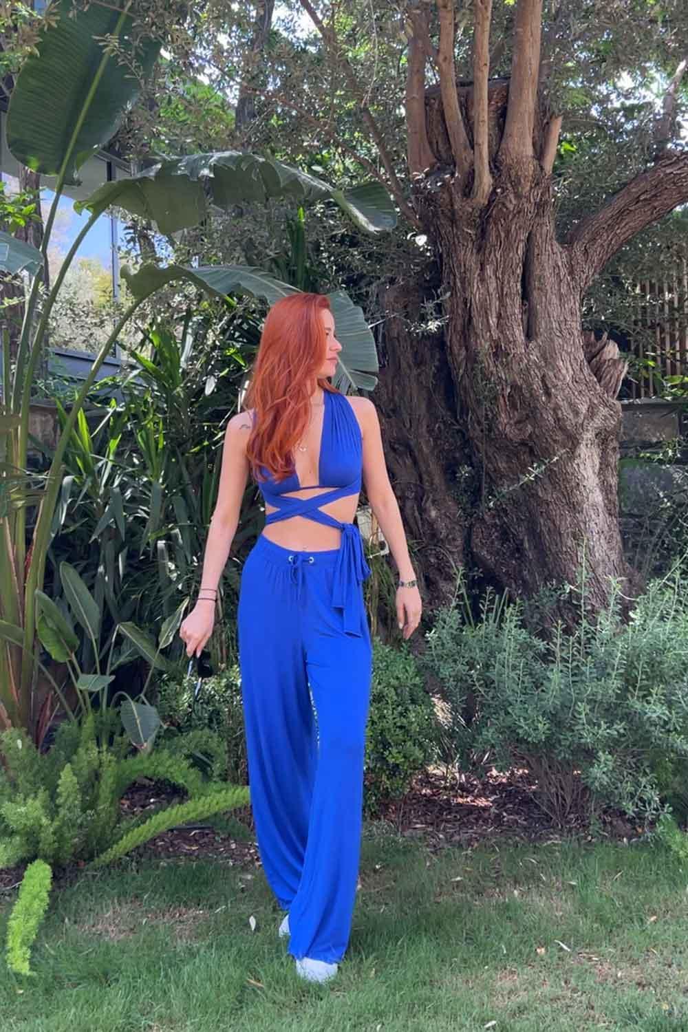 LA LOUVE-Majorelle Blue Büstiyer-Top-1-Milagron.com