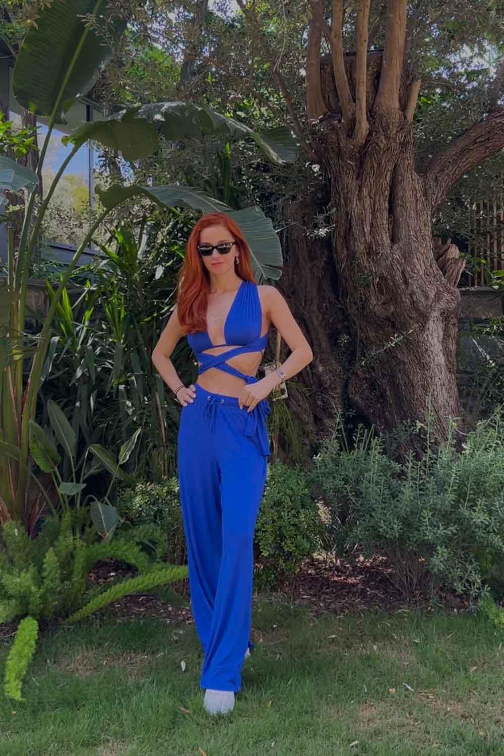 LA LOUVE-Majorelle Blue Takım-Alt - Üst Takım-2-Milagron.com