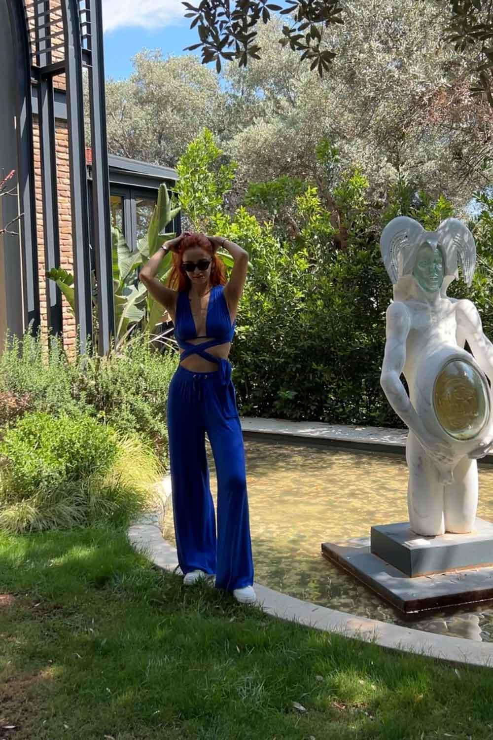 LA LOUVE-Majorelle Blue Takım-Alt - Üst Takım-3-Milagron.com