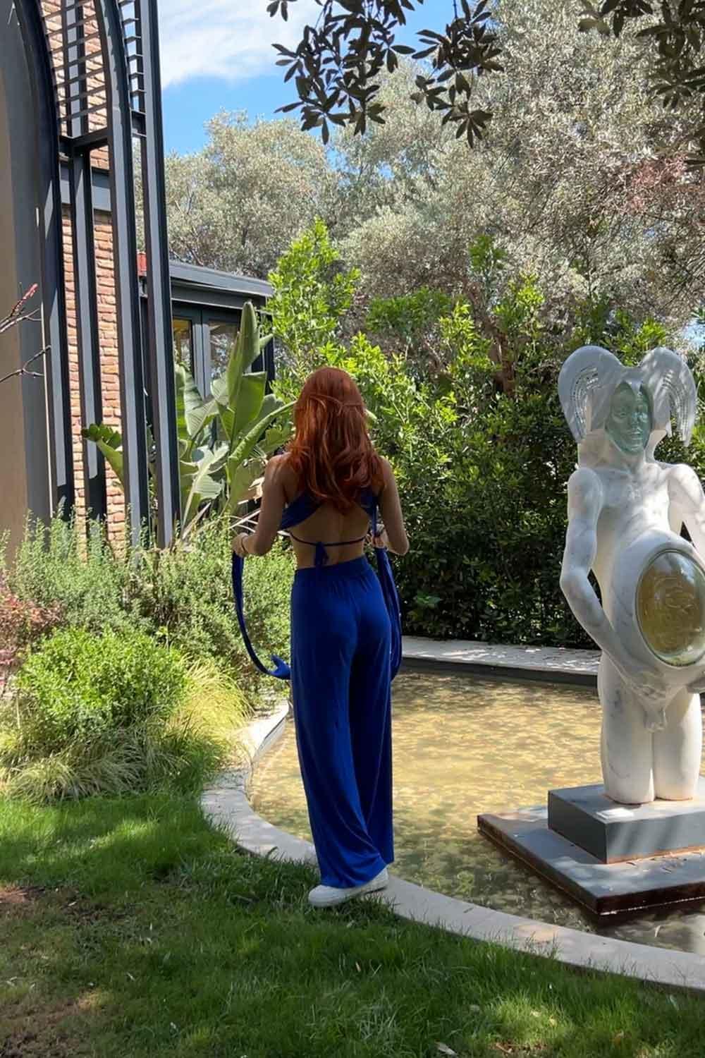 LA LOUVE-Majorelle Blue Takım-Alt - Üst Takım-4-Milagron.com