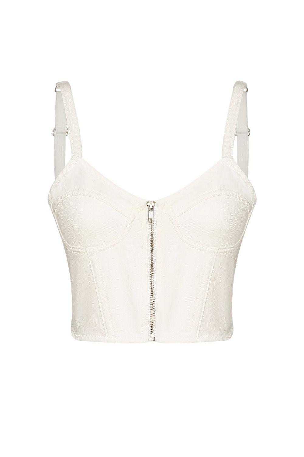 LA LOUVE-Pigeon Beyaz Büstiyer-Bluz-1-Milagron.com