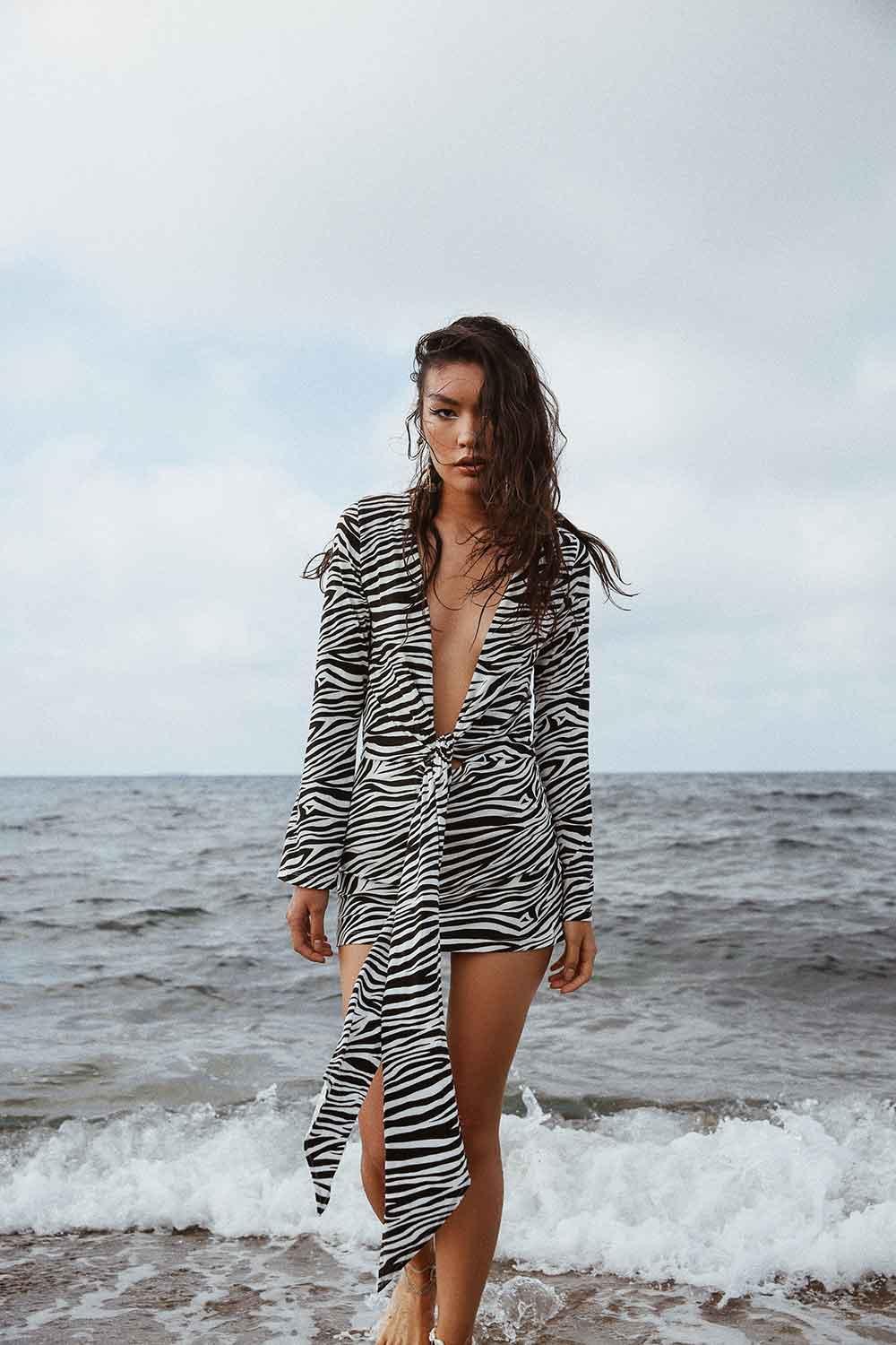 LA LOUVE-Zebra Dress-Elbise-1-Milagron.com