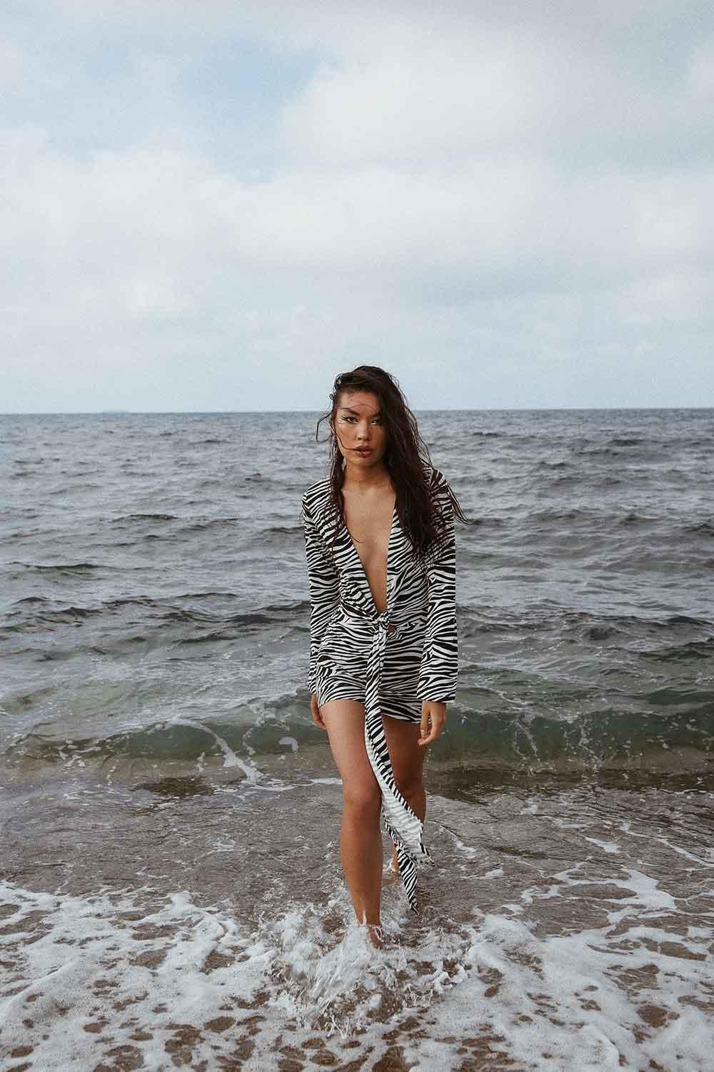 LA LOUVE-Zebra Dress-Elbise-3-Milagron.com