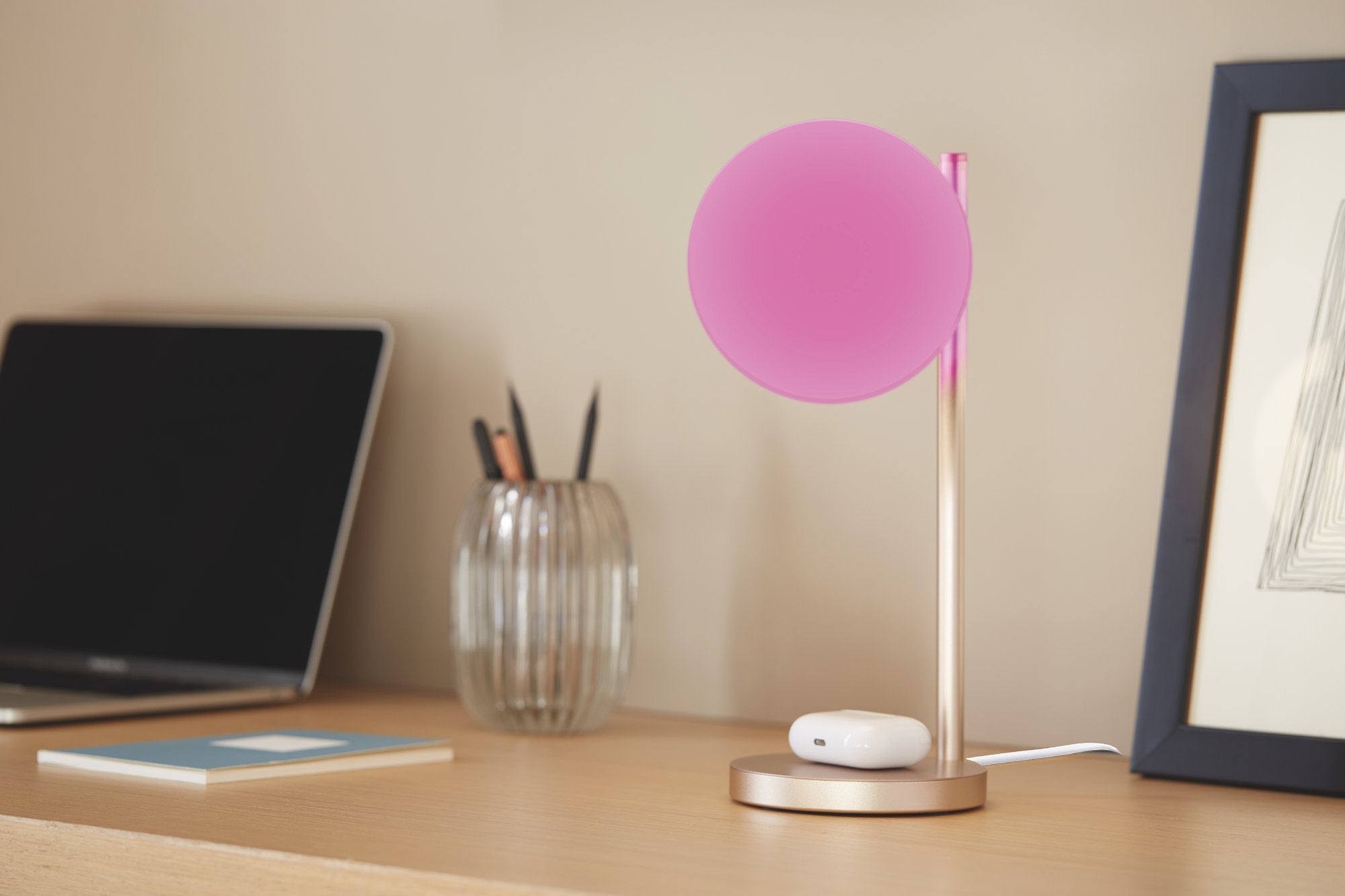 Lexon-Bubble Aydınlatma & şarj Cihazı Dore-Masa Lambası-12-Milagron.com