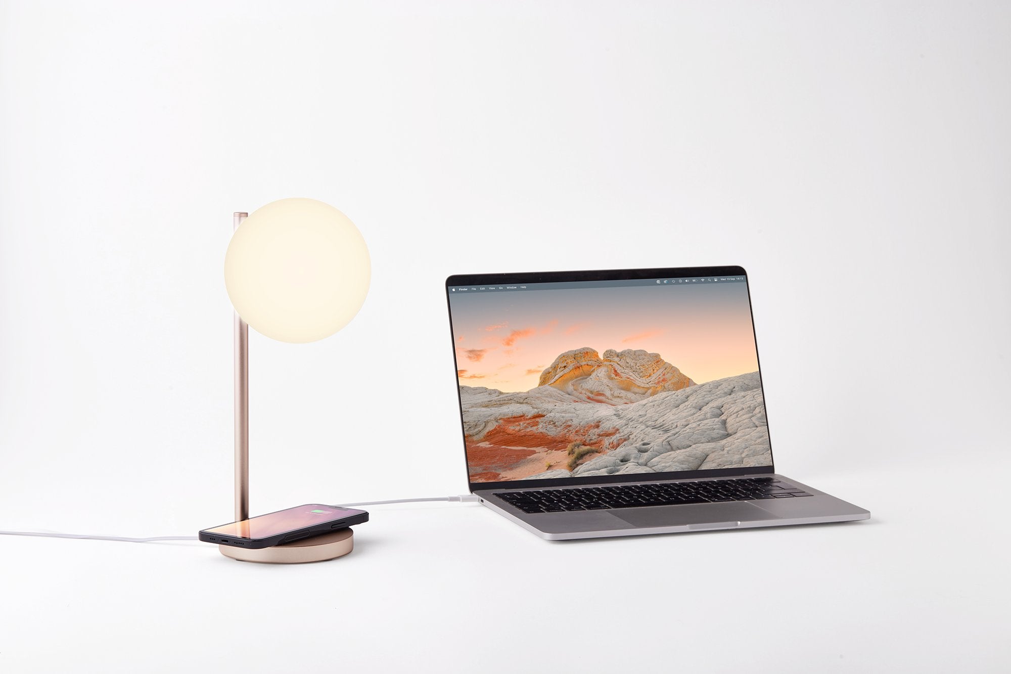 Lexon-Bubble Aydınlatma & şarj Cihazı Dore-Masa Lambası-8-Milagron.com