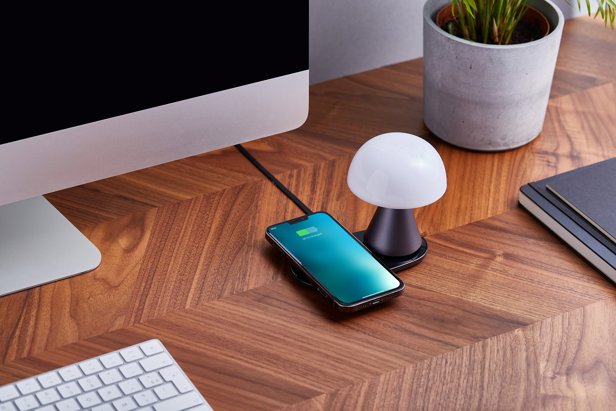 Lexon-Duo Mini şarj Cihazı Siyah-Kablosuz Şarj Aleti-5-Milagron.com