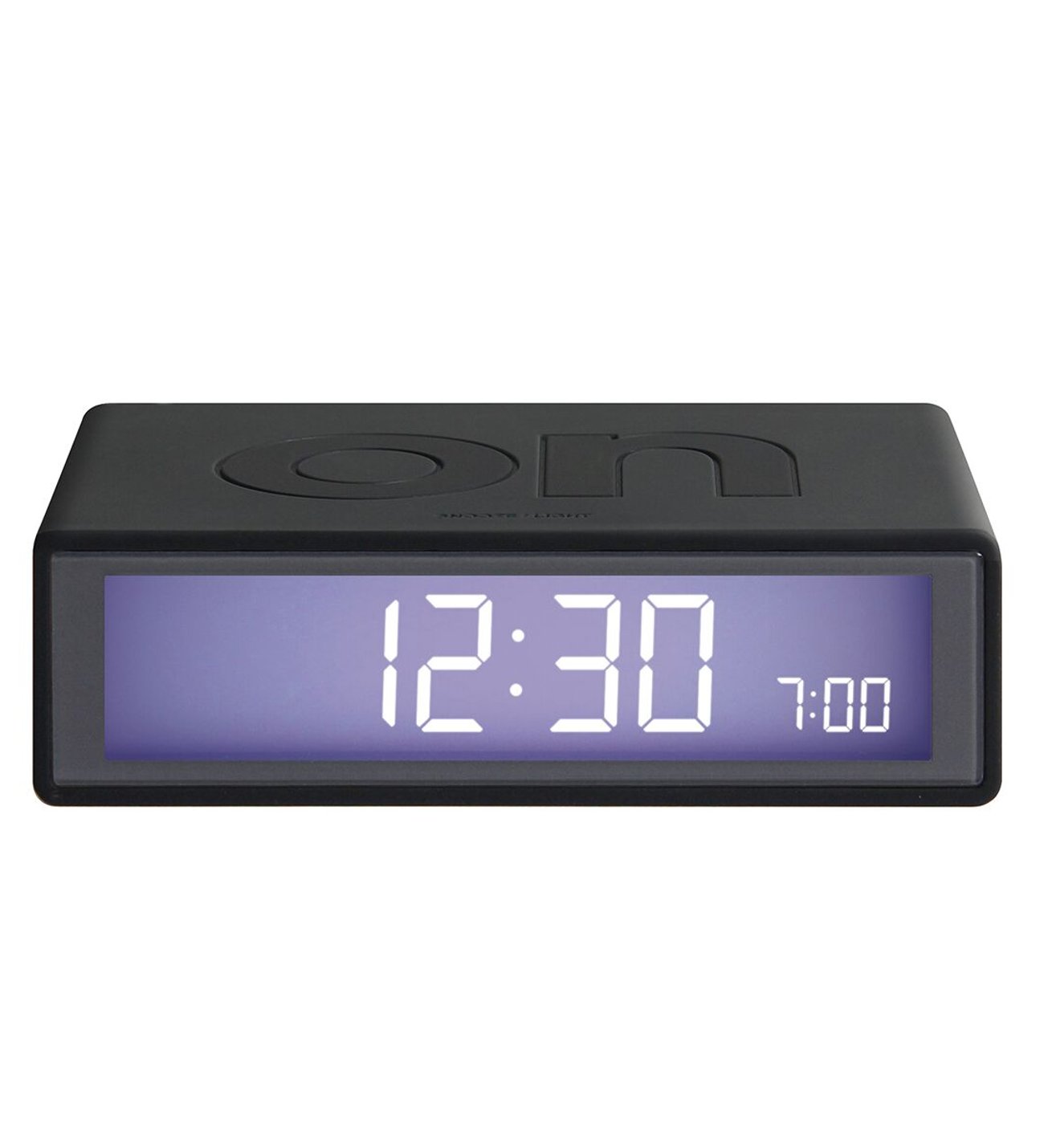 Lexon-Flip Alarm Saat Koyu Gri-Masa Saati-1-Milagron.com