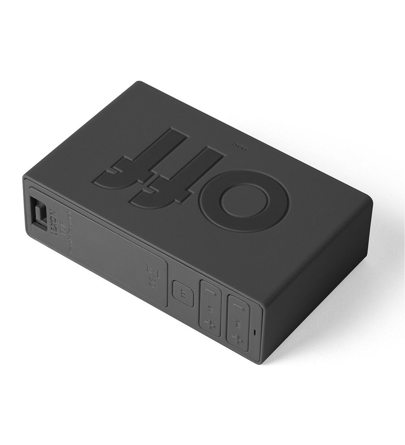 Lexon-Flip Alarm Saat Koyu Gri-Masa Saati-2-Milagron.com