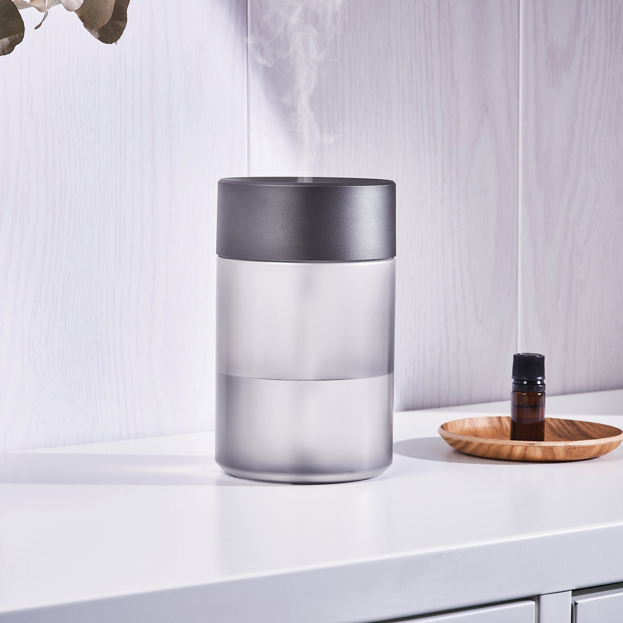 Lexon-Horizon Difüzör Aromaterapi Nemlendirici Ve Buğu Yapıcı Metalik Gri-Hava Difüzörü-6-Milagron.com