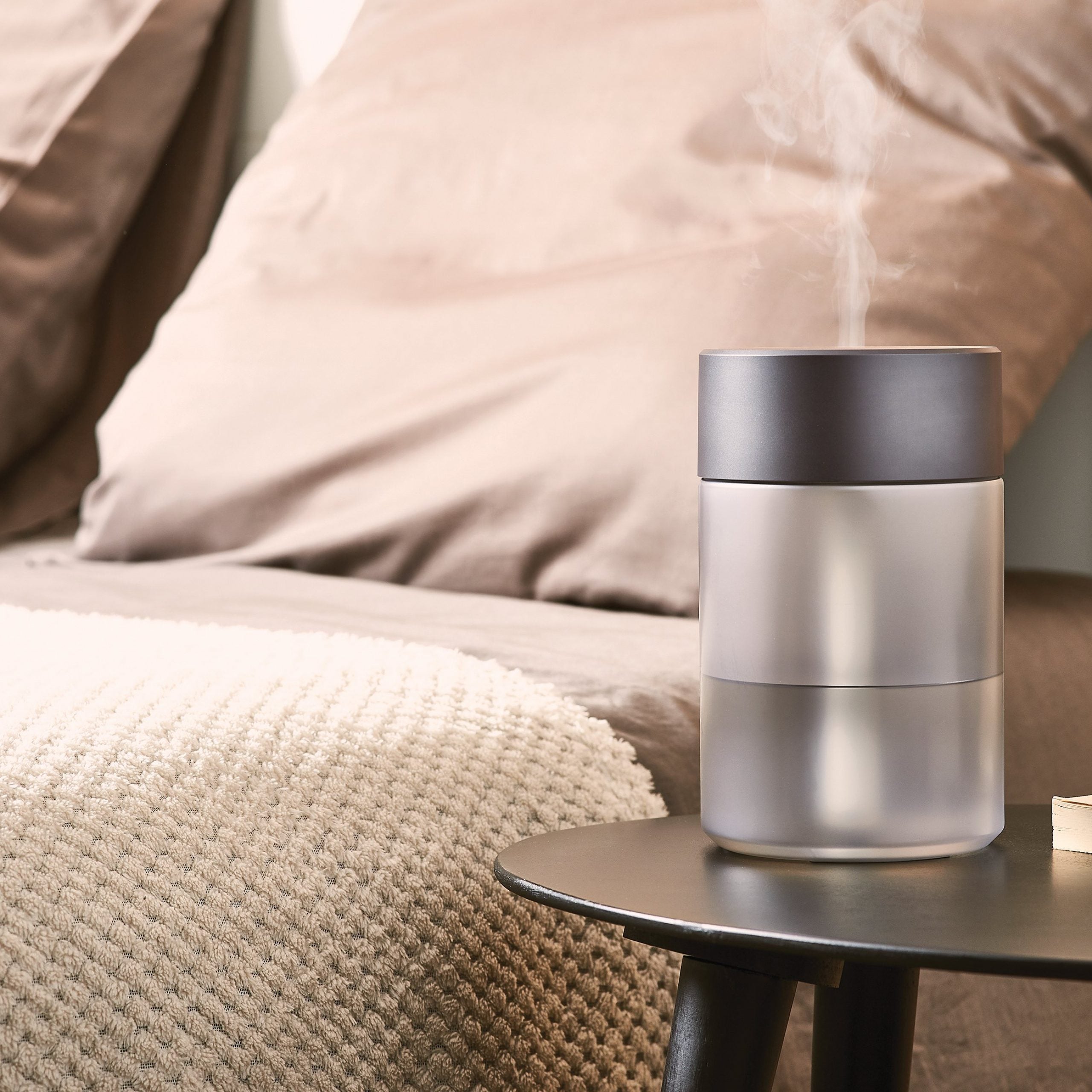 Lexon-Horizon Difüzör Aromaterapi Nemlendirici Ve Buğu Yapıcı Metalik Gri-Hava Difüzörü-7-Milagron.com