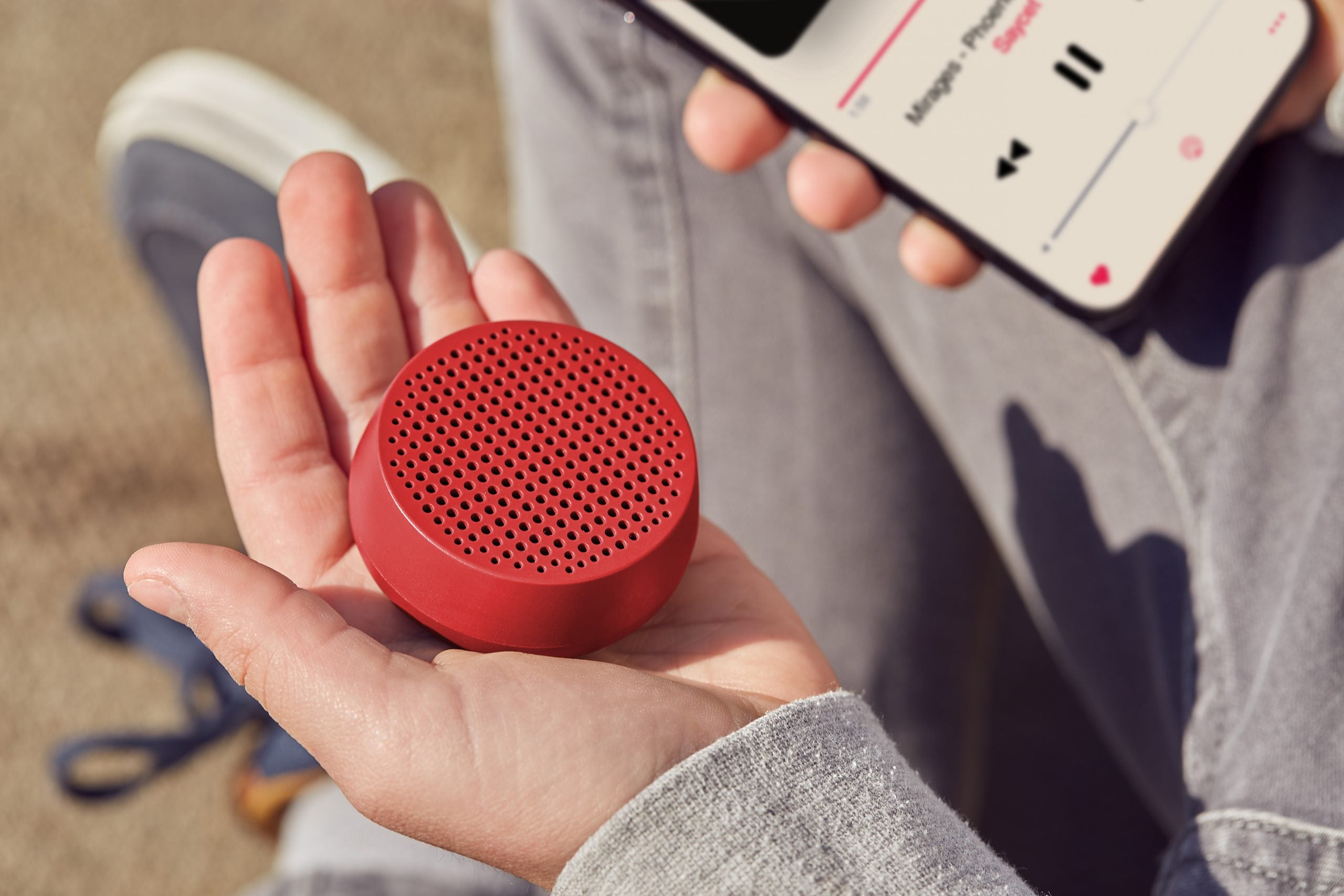 Lexon-Mino S Bluetooth Hoparlör Kırmızı-Taşınabilir Hoparlör-5-Milagron.com