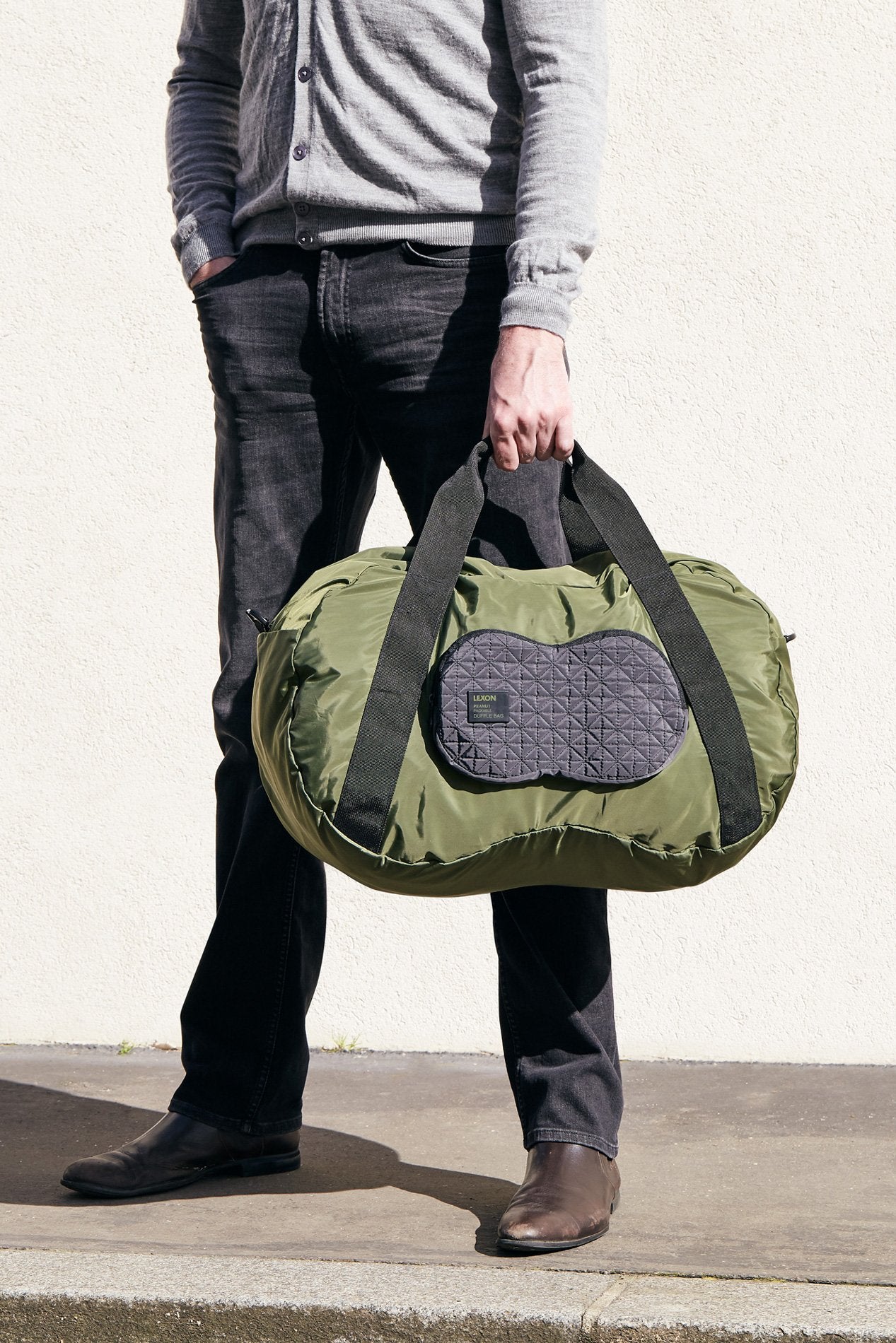 Lexon-Peanut Duffle Seyahat çantası Haki-Bavul & Seyahat Çantası-3-Milagron.com