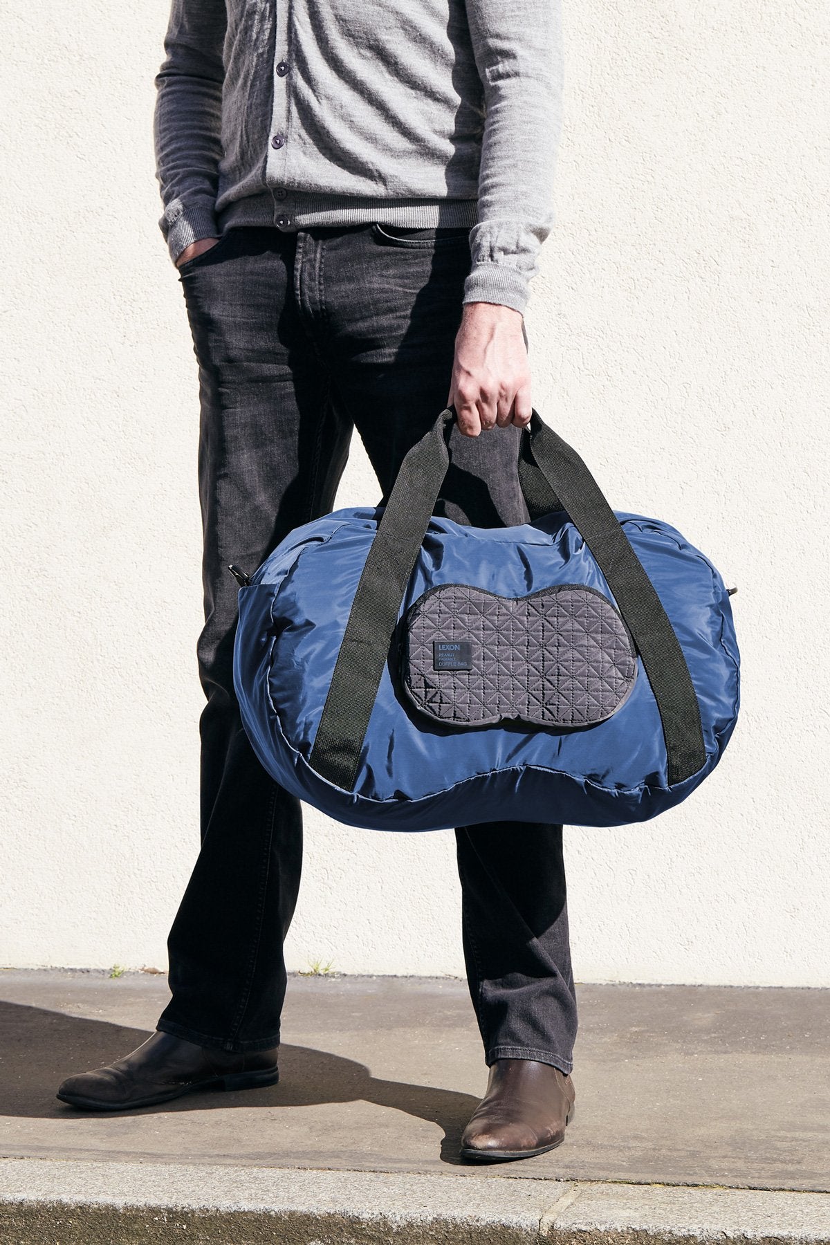 Lexon-Peanut Duffle Seyahat çantası Metalik Gri-Bavul & Seyahat Çantası-5-Milagron.com