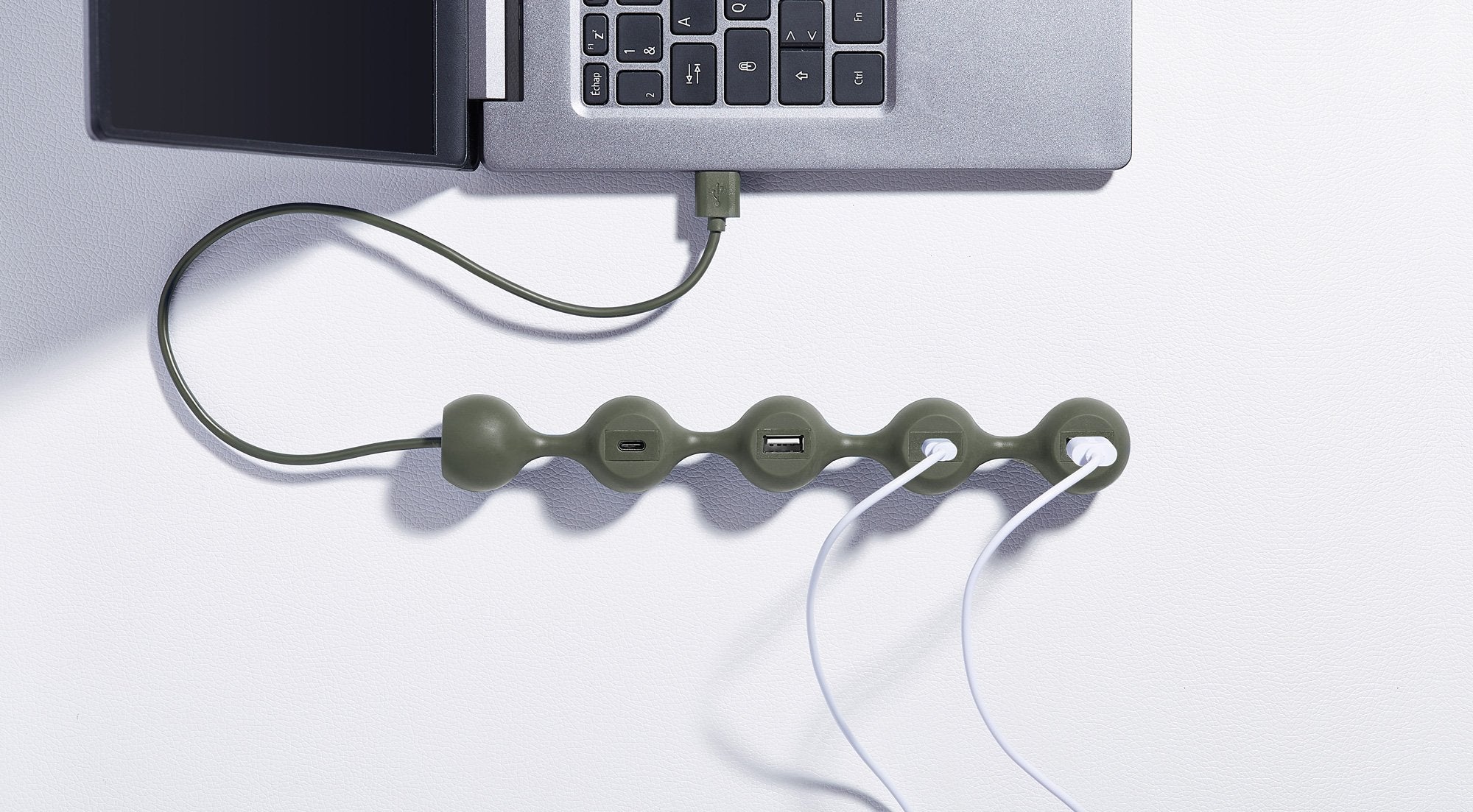 Lexon-Peas Hub 2 Usb çoğaltıcı Haki-Usb Çoğaltıcı-4-Milagron.com