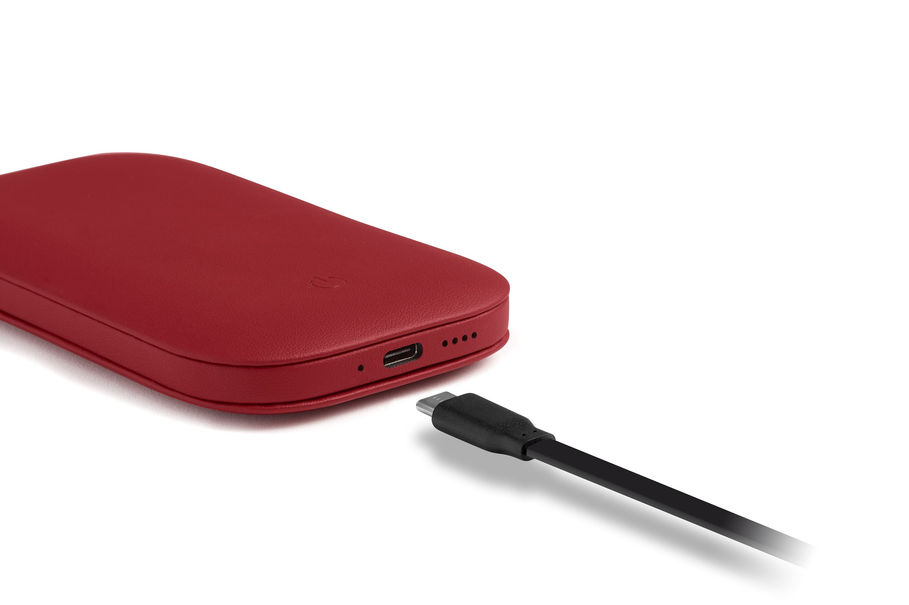 Lexon-Softpower Kırmızı Wirelessbank Kablosuz şarj Cihazı & Powerbank-Powerbank-6-Milagron.com