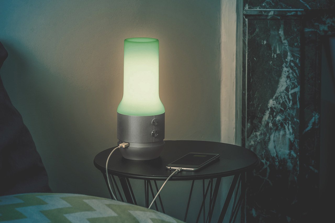 Lexon-Terrace + Lamba Bt Hoparlör Powerbank Metalik Gri-Taşınabilir Hoparlör-5-Milagron.com