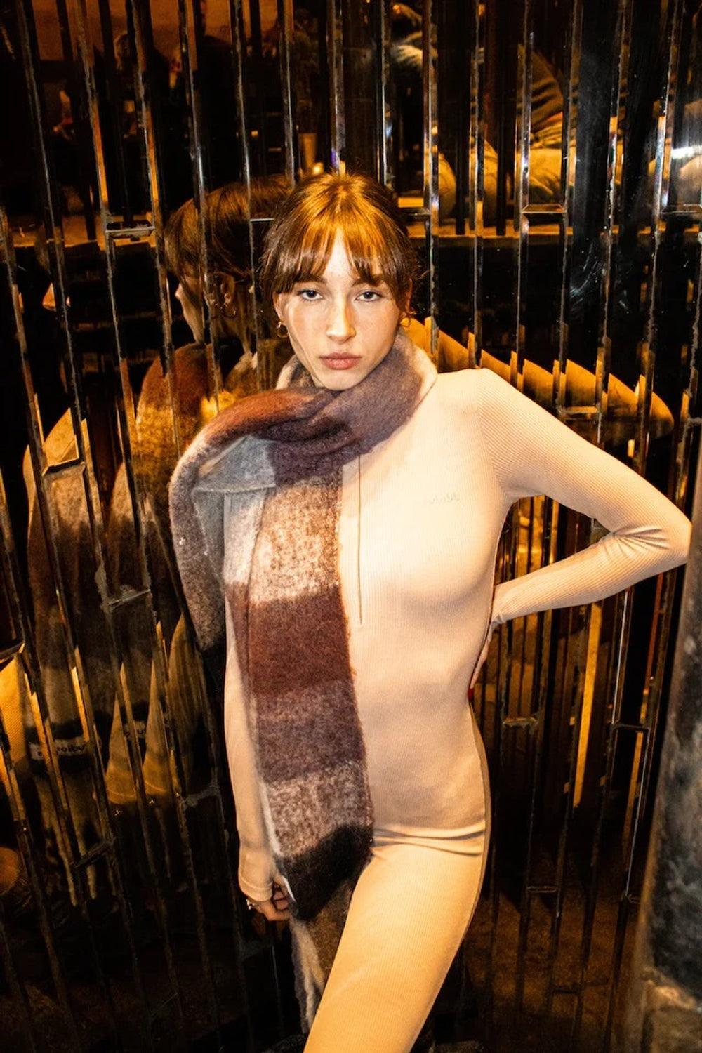 Liquide-SORUNLU - Mitte Bodysuit Bej-Tulum-1-Milagron.com