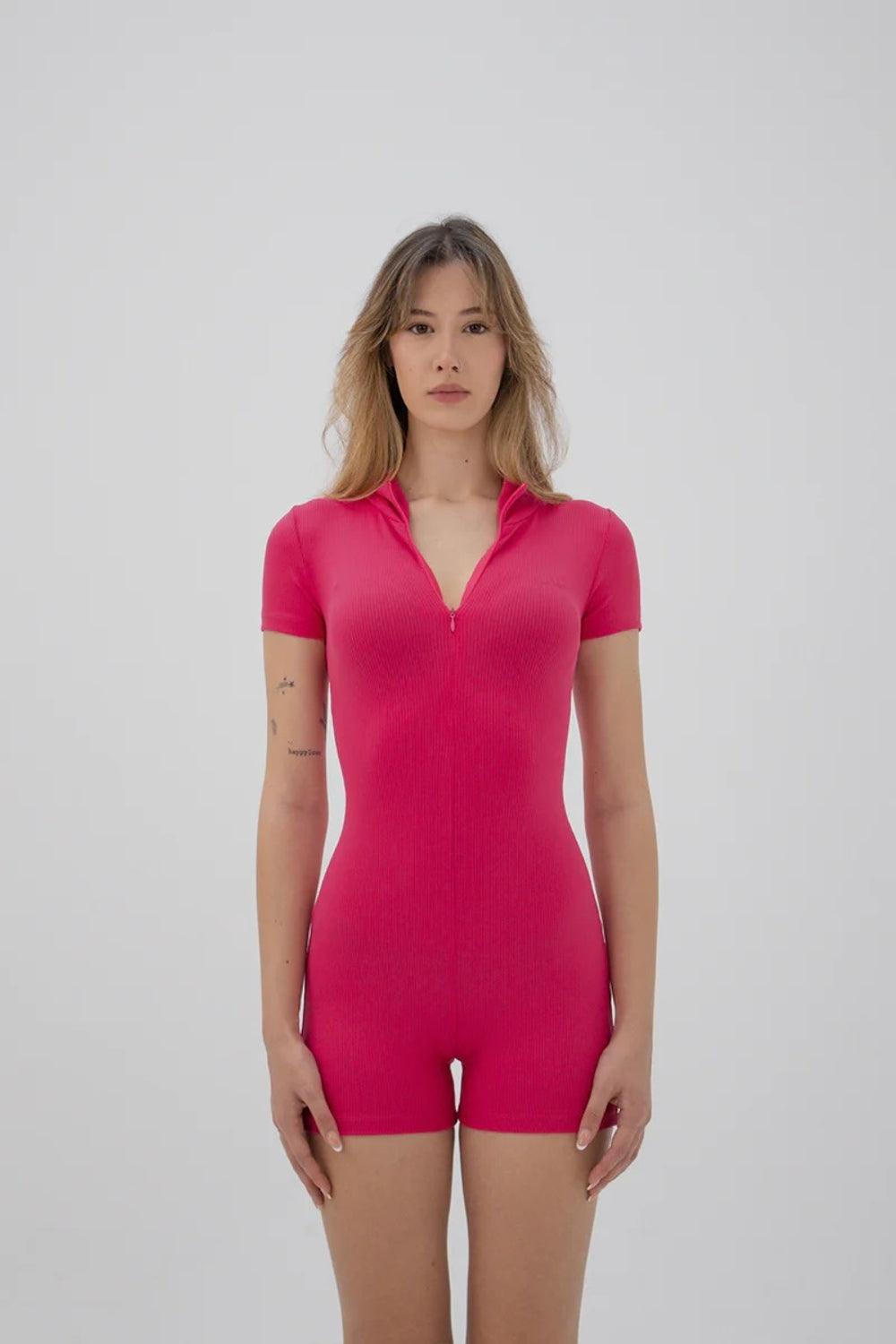 Liquide-SORUNLU - Mitte Mini Bodysuit Pembe-Tulum-1-Milagron.com