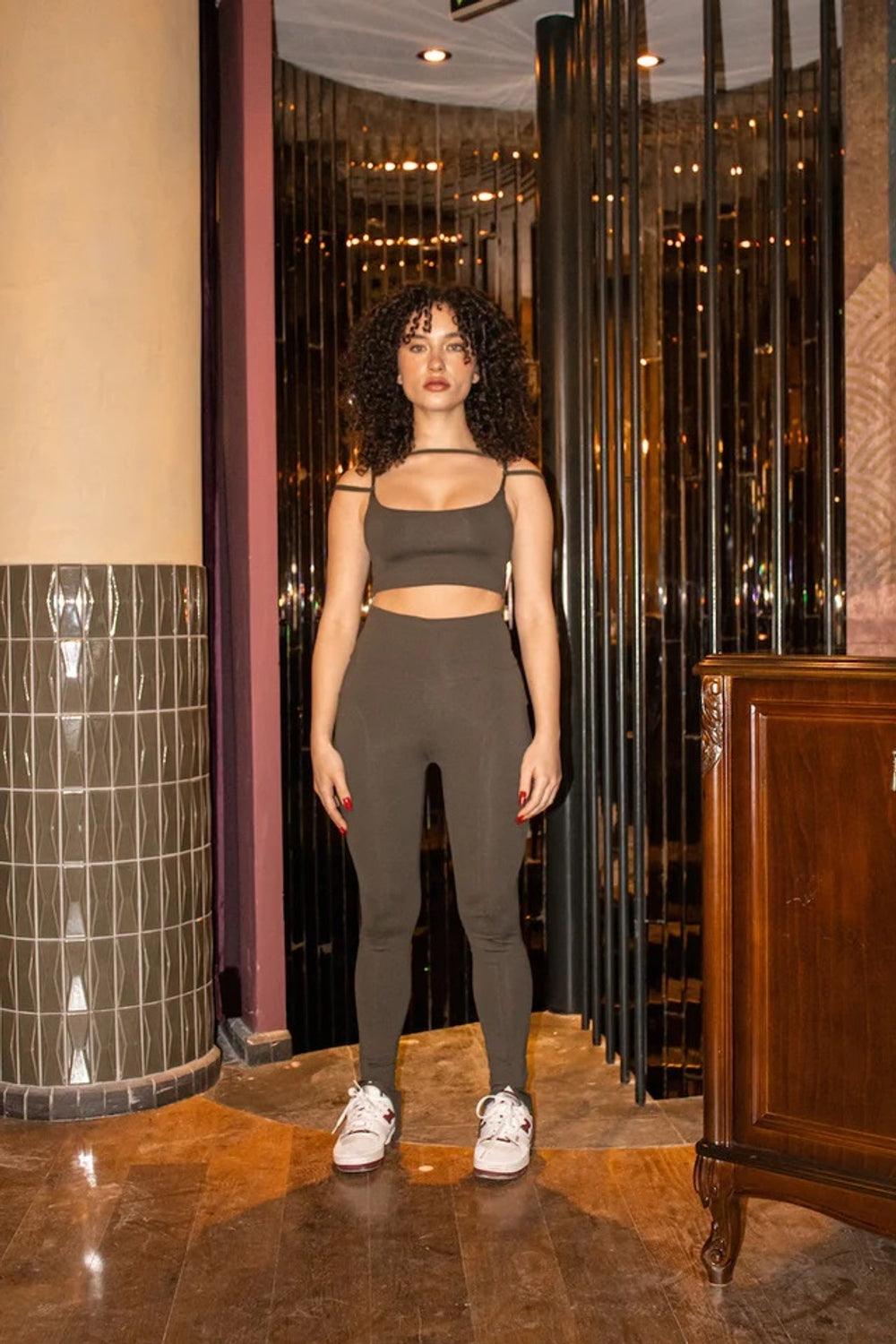 Liquide-SORUNLU - Soho Tayt Pantolon Haki-Tayt-2-Milagron.com