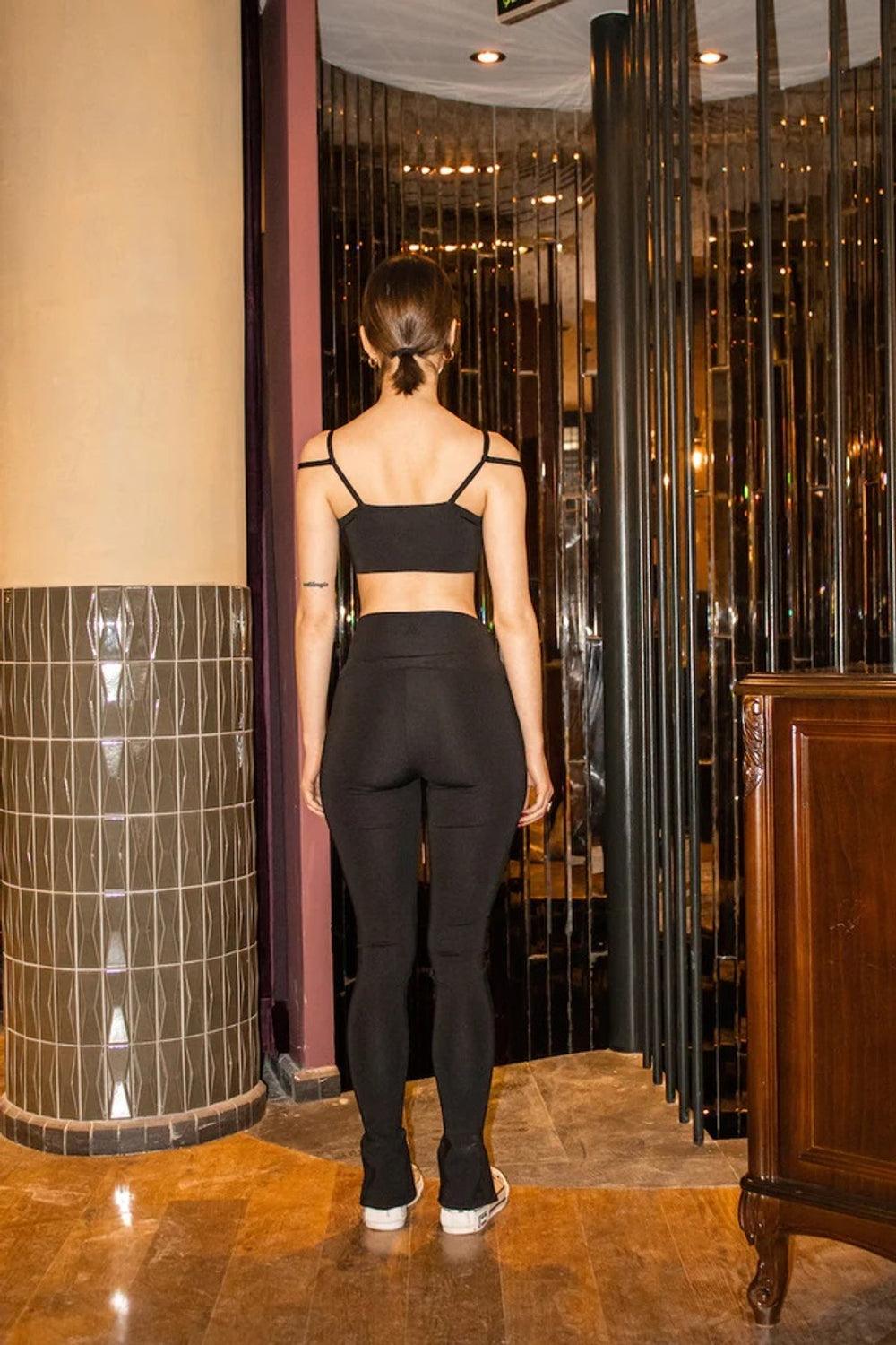 Liquide-SORUNLU - Soho Tayt Pantolon Siyah-Tayt-2-Milagron.com