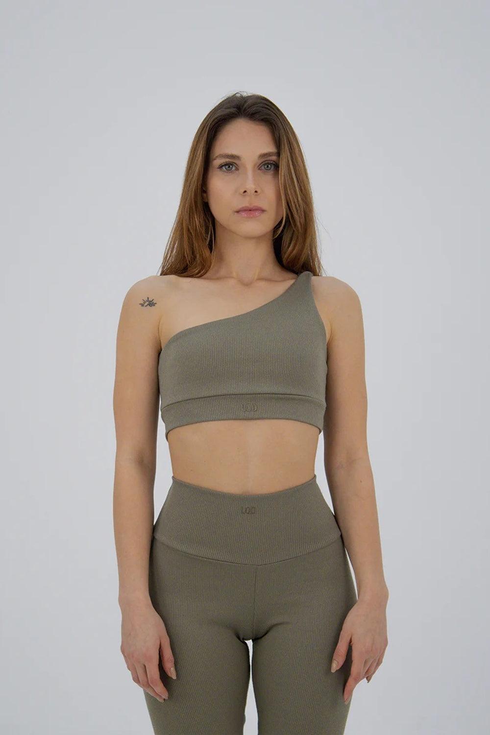 Liquide-SORUNLU - Stria Toga Bralet Haki-Spor Üstü-1-Milagron.com