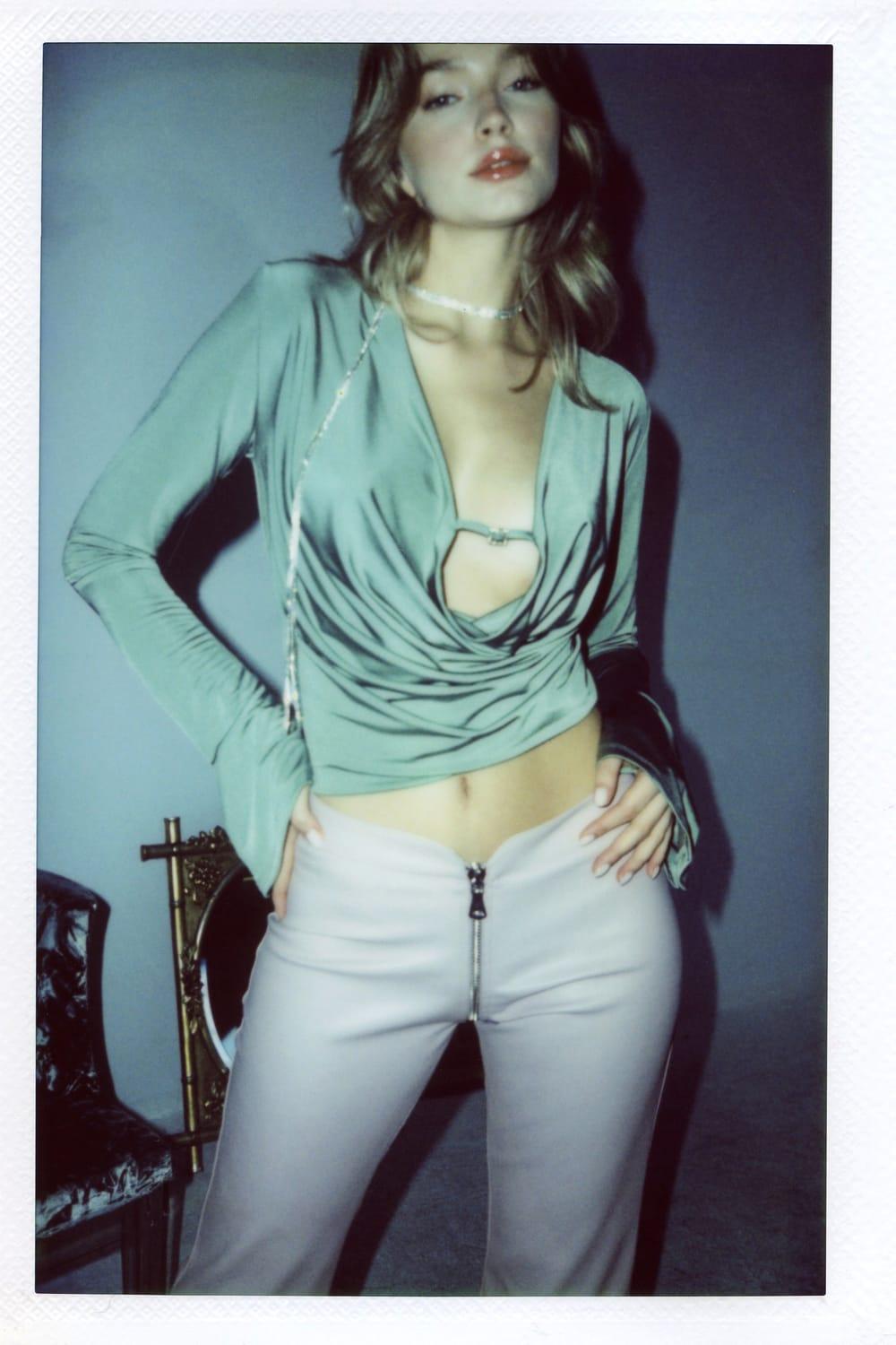 Maat Clothing-Amber Green Büstiyer-Bluz-4-Milagron.com