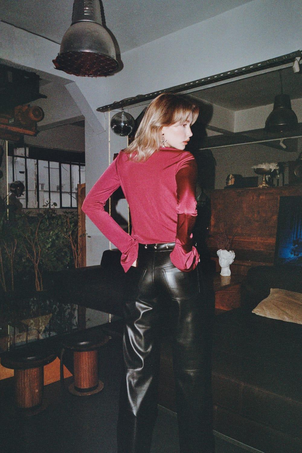 Maat Clothing-Amber Wine Büstiyer-Bluz-2-Milagron.com