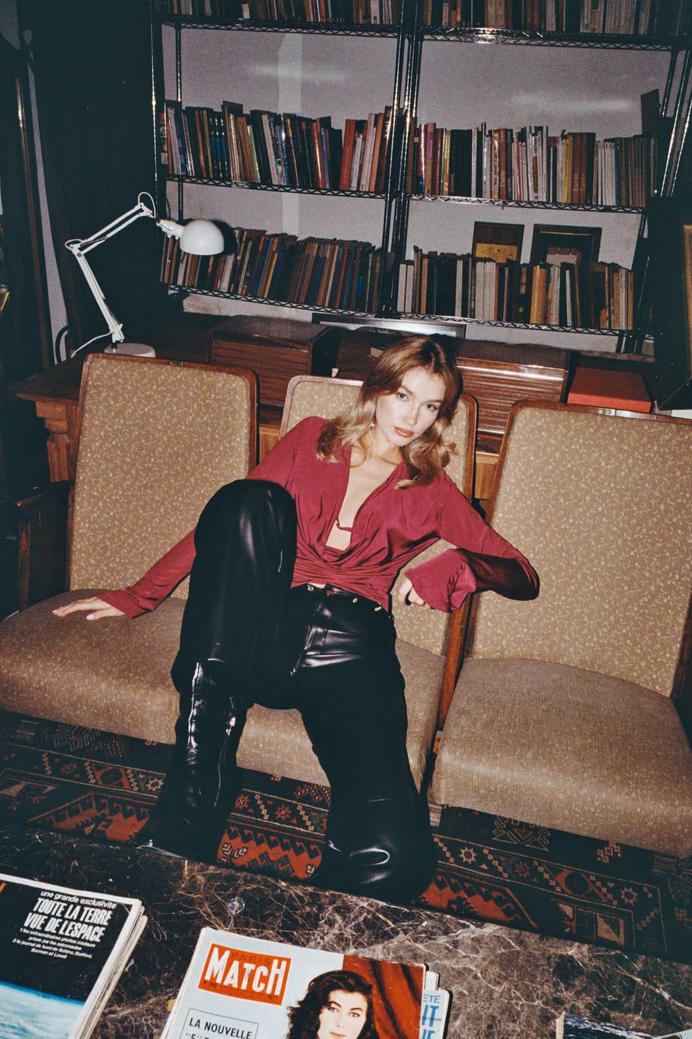 Maat Clothing-Amber Wine Büstiyer-Bluz-4-Milagron.com