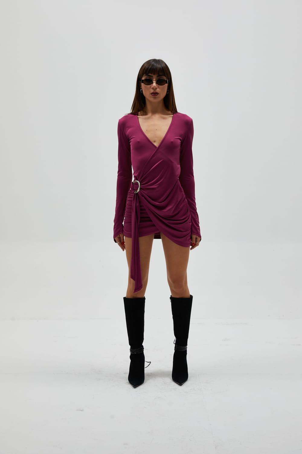 Maat Clothing-Desire Wine Elbise-Elbise-1-Milagron.com