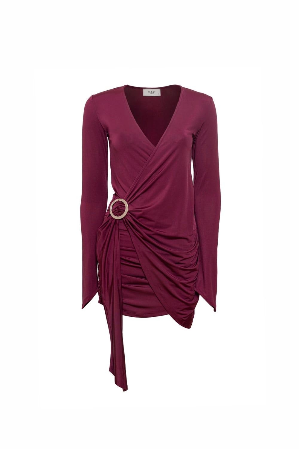 Maat Clothing-Desire Wine Elbise-Elbise-5-Milagron.com