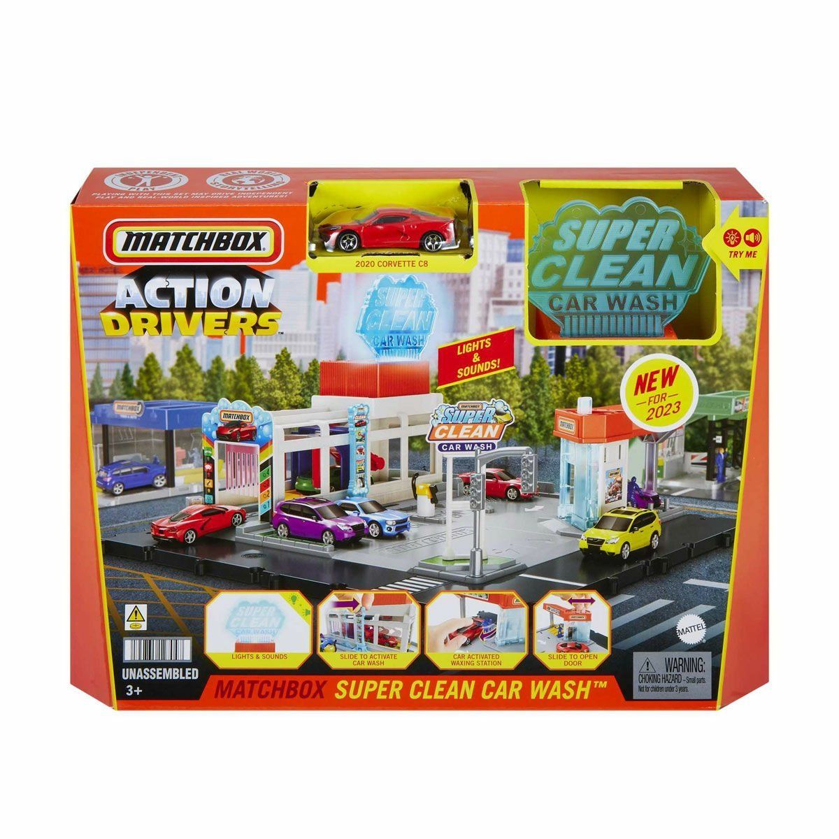 Matchbox-Aksiyon Sürücüleri Süper Oto Yıkama Oyun Seti-Oyuncak Arabalar ve Setleri-1-Milagron.com