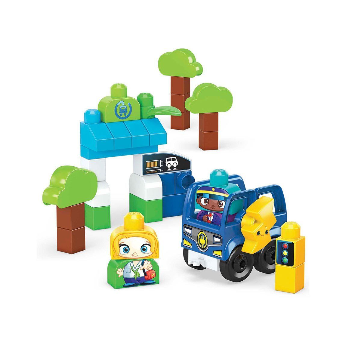 Mega Blocks-Bloks Doğa Dostu Otobüs Seti 36 Parça +1 Yaş-Yapı Oyuncakları-2-Milagron.com