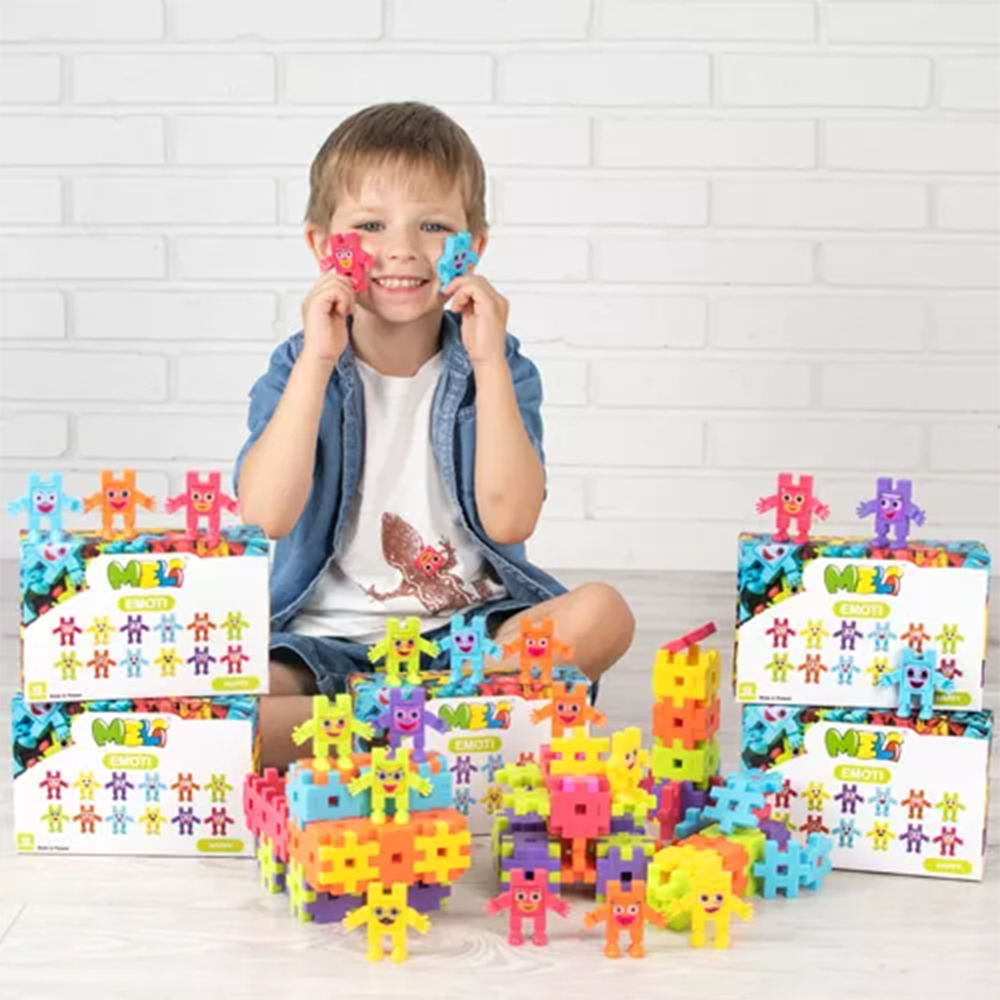 Meli Toys-Meli Toys Blok Oyuncak Emoti Happy-Yapı Oyuncakları-2-Milagron.com
