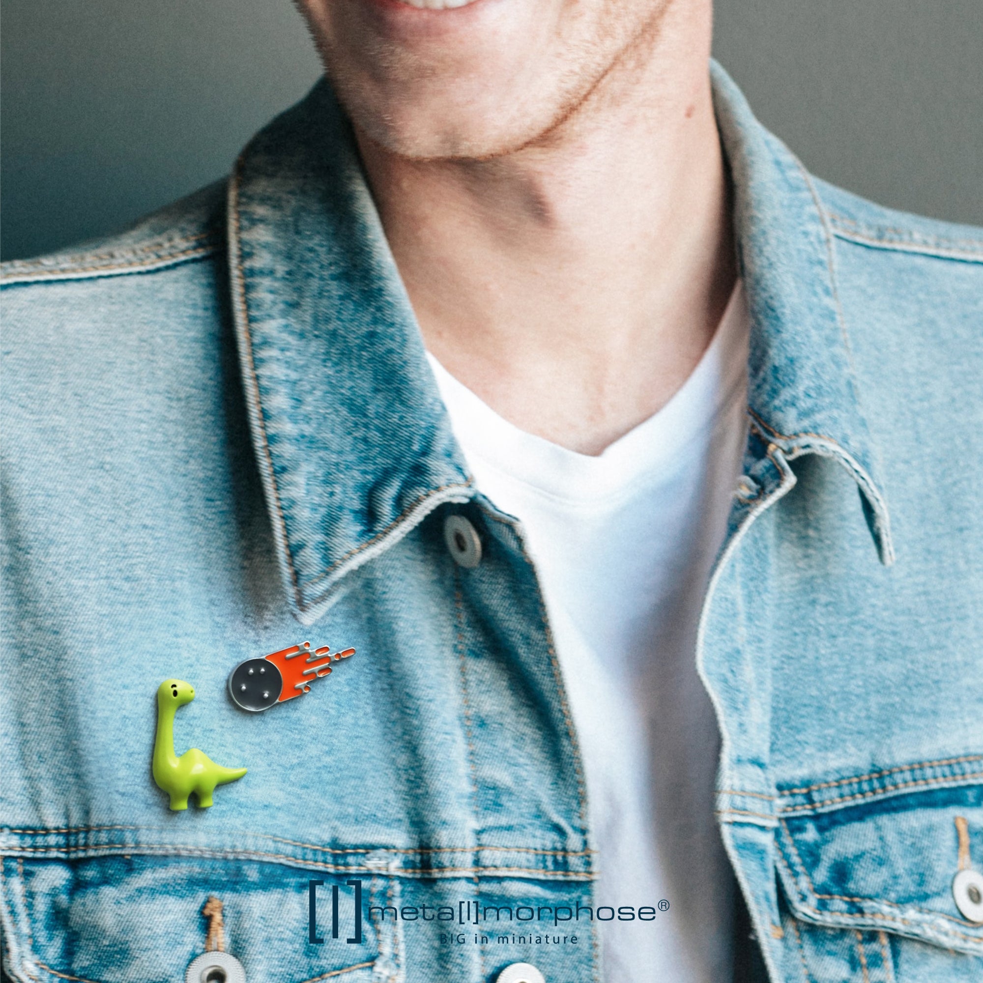 Metalmorphose-Dino & Meteor Broş Seti-Rozet-7-Milagron.com