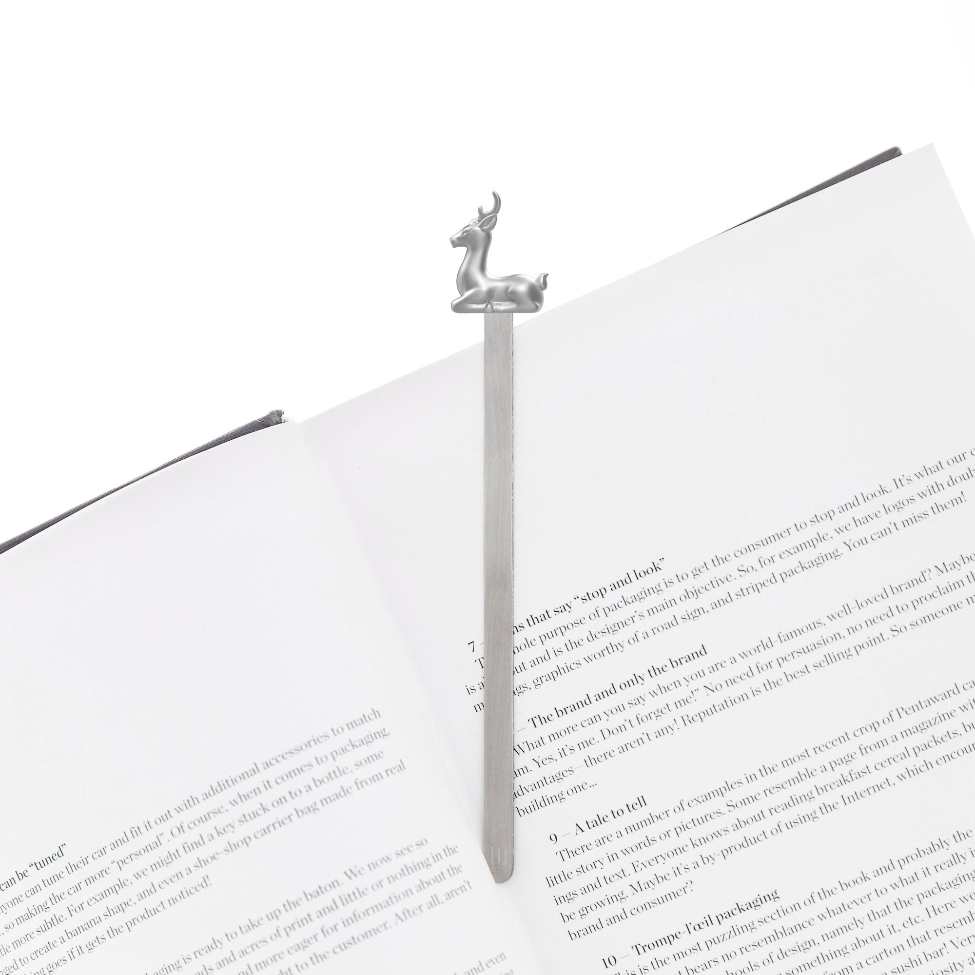 Metalmorphose-Geyik Kitap Ayracı Gümüş-Kitap Ayracı-7-Milagron.com