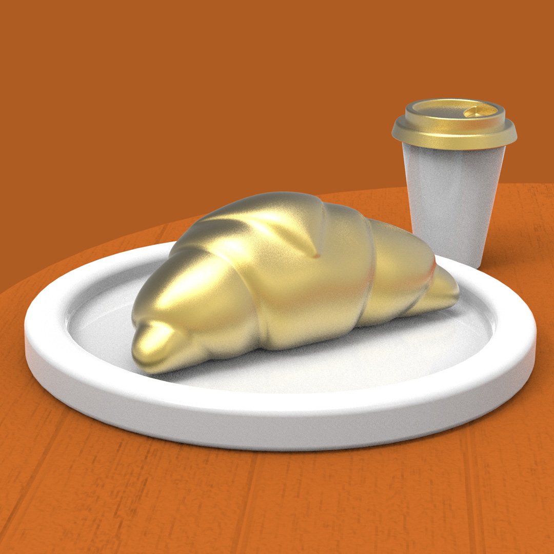 Metalmorphose-Kruvasan & Kahve Fincanı Anahtarlık-Anahtarlık-5-Milagron.com