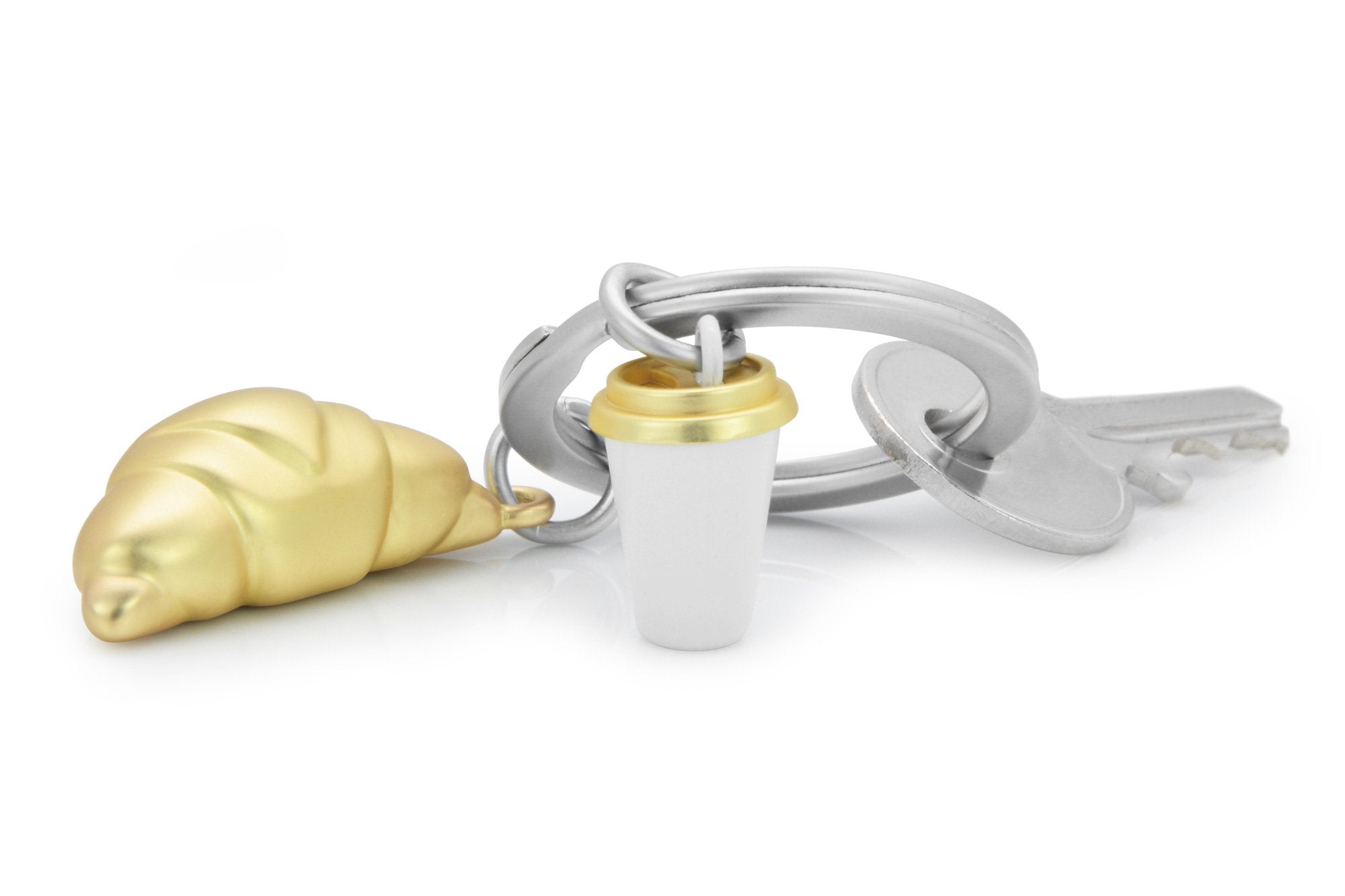 Metalmorphose-Kruvasan & Kahve Fincanı Anahtarlık-Anahtarlık-7-Milagron.com