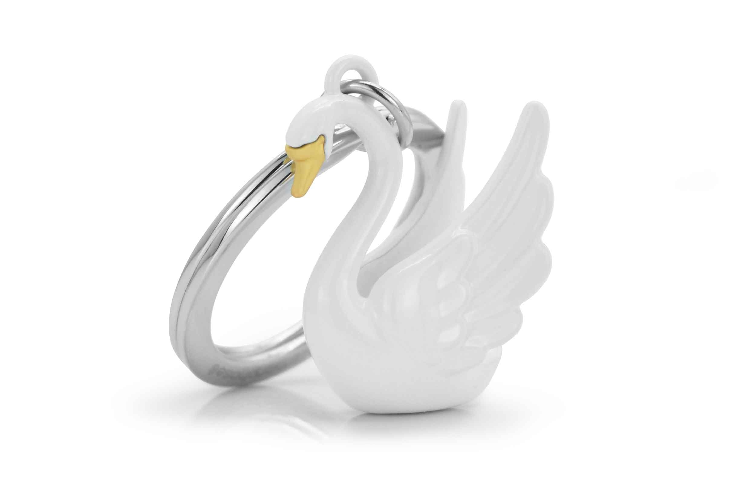 Metalmorphose-Kuğu Anahtarlık Beyaz-Anahtarlık-3-Milagron.com