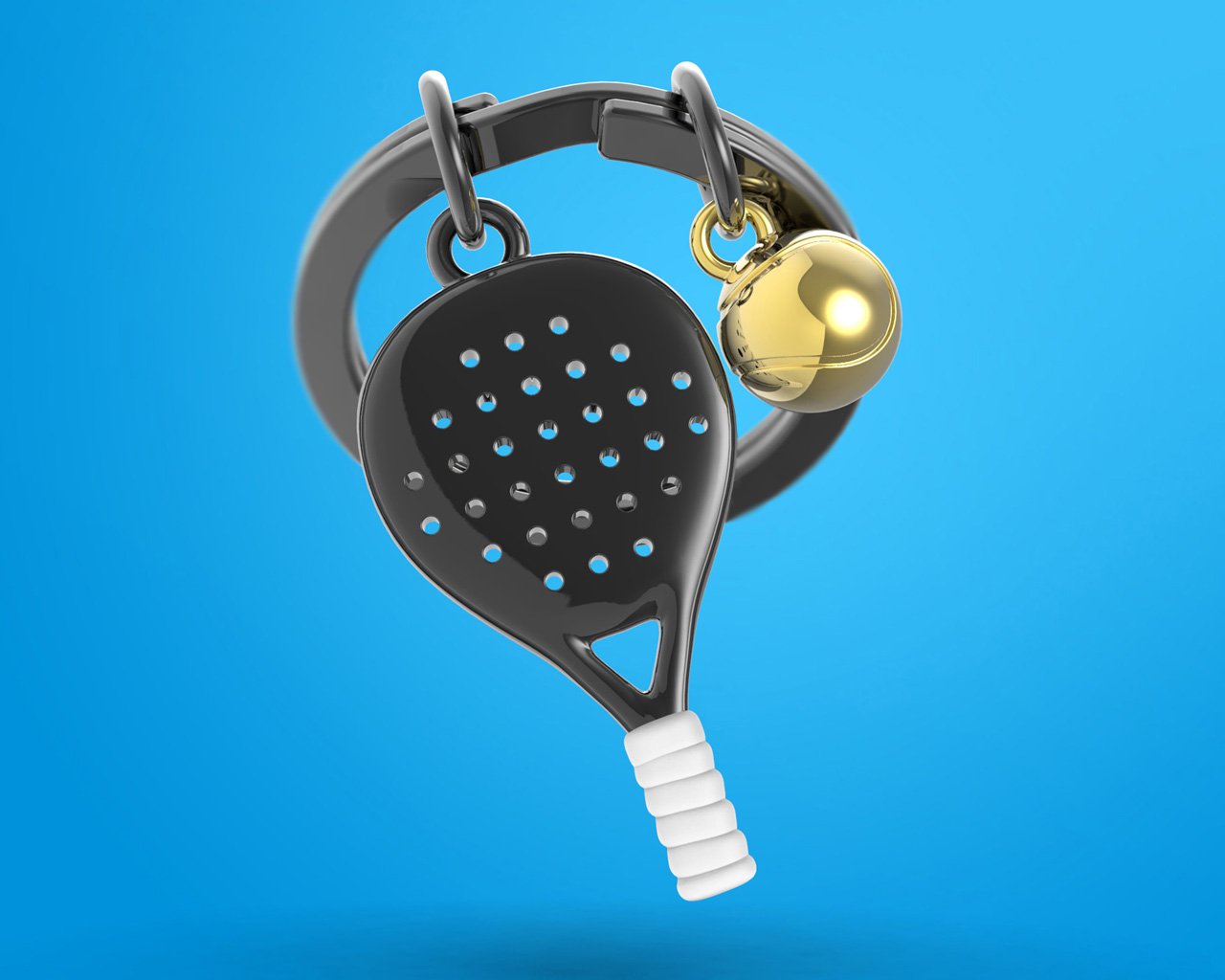 Metalmorphose-Padel Tenis Anahtarlık Siyah-Anahtarlık-4-Milagron.com