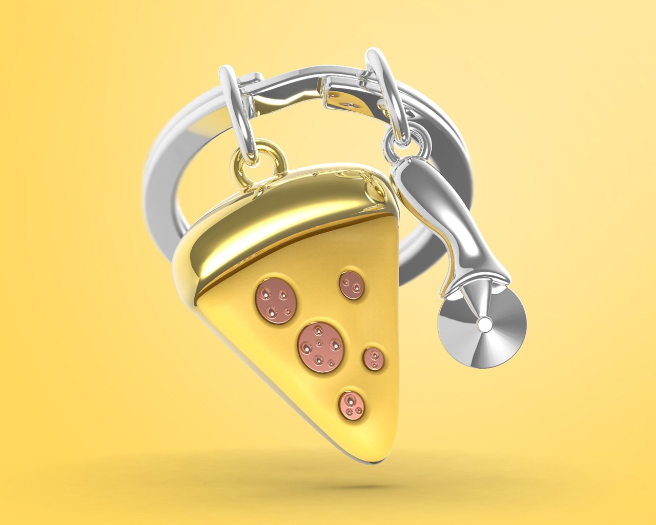 Metalmorphose-Pizza Anahtarlık-Anahtarlık-3-Milagron.com