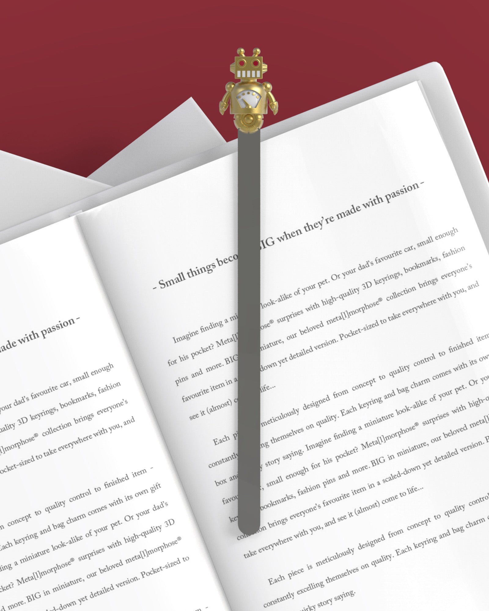 Metalmorphose-Robot Kitap Ayracı Gold-Kitap Ayracı-5-Milagron.com