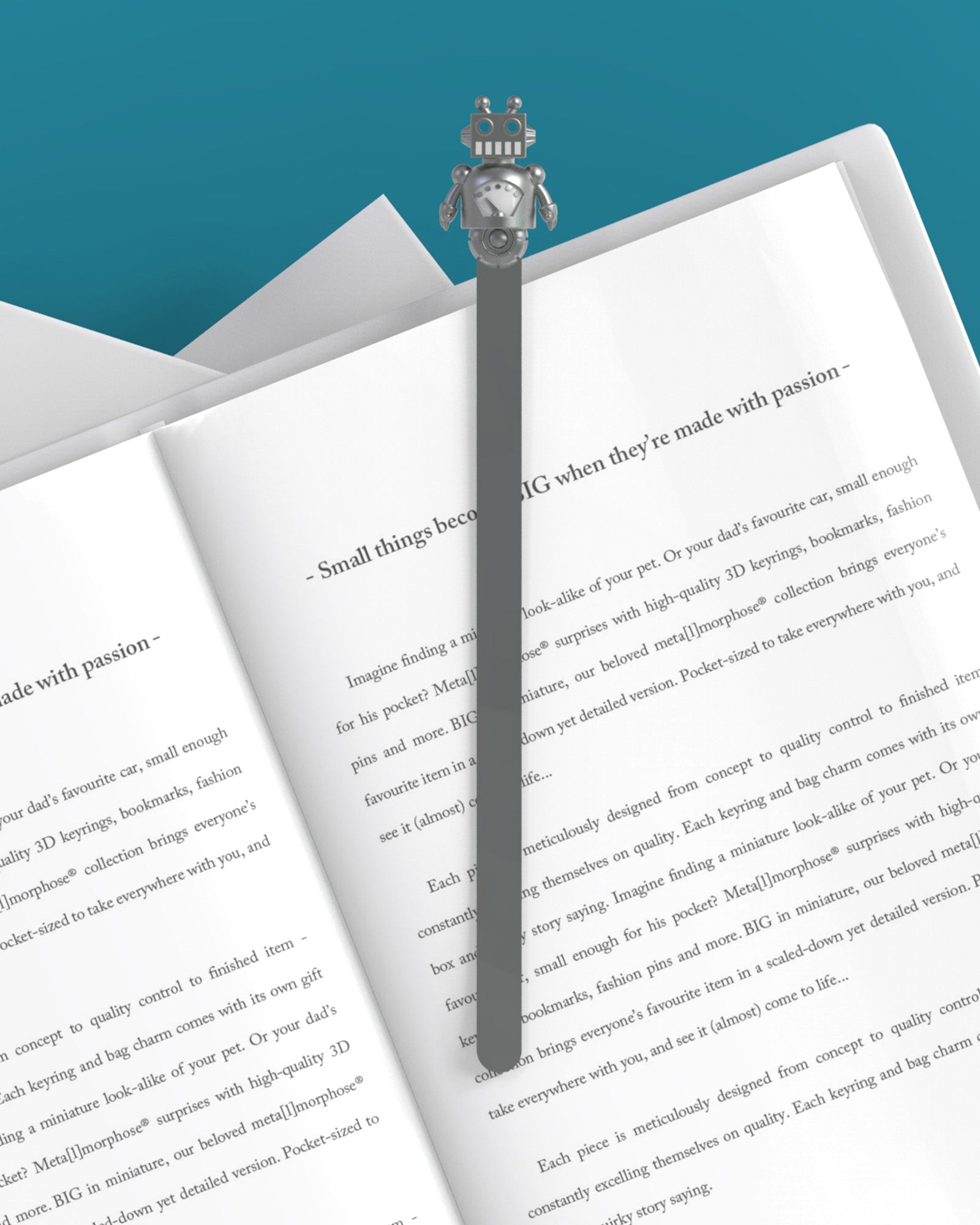 Metalmorphose-Robot Kitap Ayracı Gümüş-Kitap Ayracı-6-Milagron.com