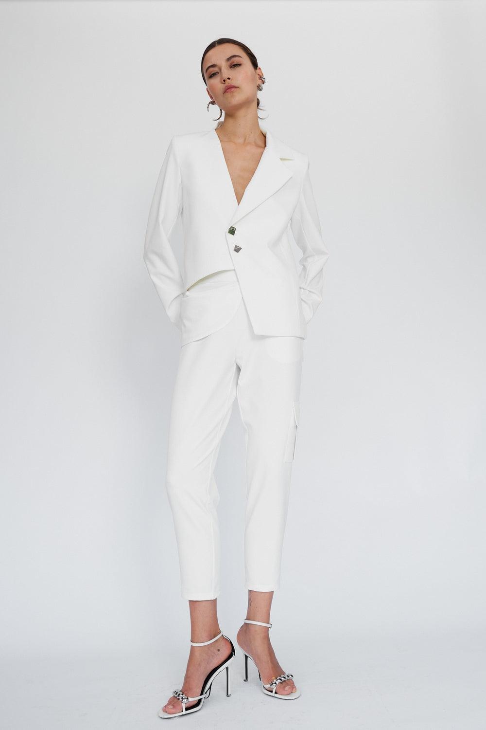 Mirimalist-Arya Blazer Ceket Beyaz-Ceket-2-Milagron.com