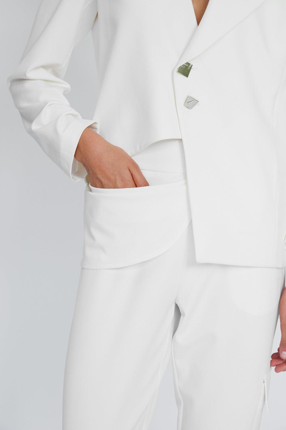 Mirimalist-Arya Blazer Ceket Beyaz-Ceket-3-Milagron.com